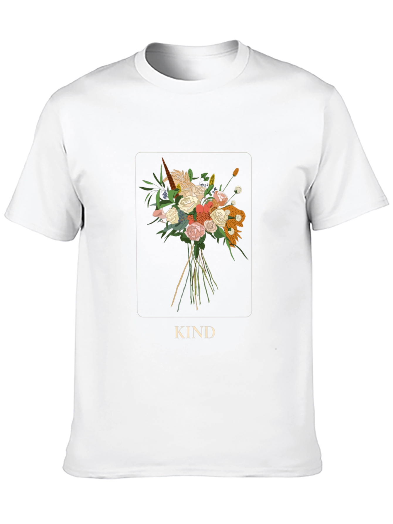 Black Kind Floral Bouquet Graphic Tee view 10