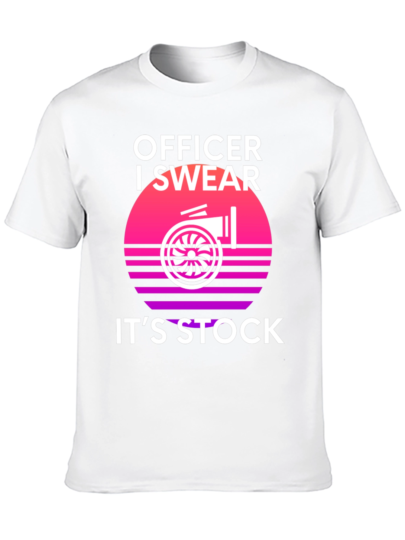 Black Officer I Swear It's Stock Turbo T-Shirt view 10