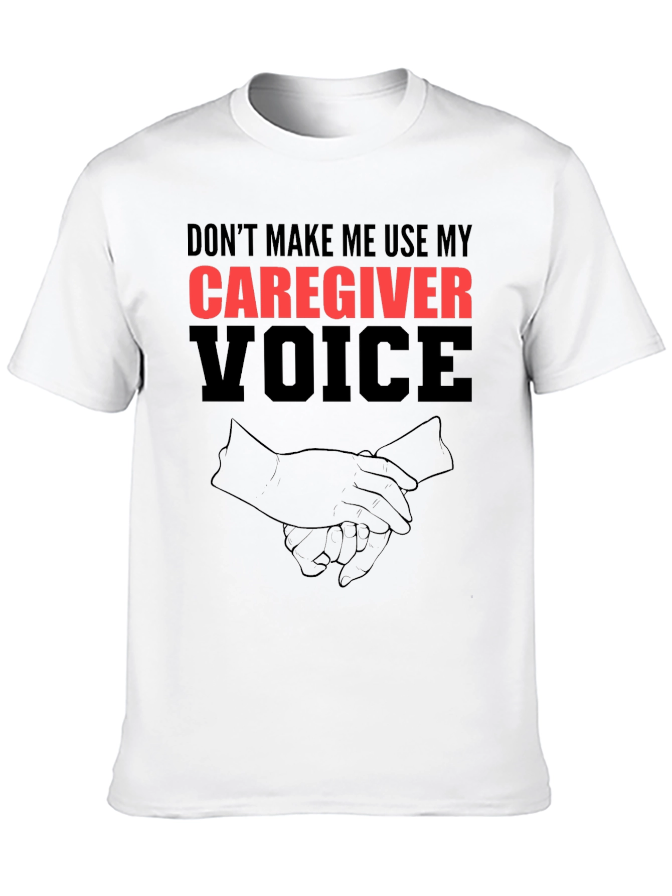 Black Caregiver Voice T-Shirt - Funny Graphic Tee view 10
