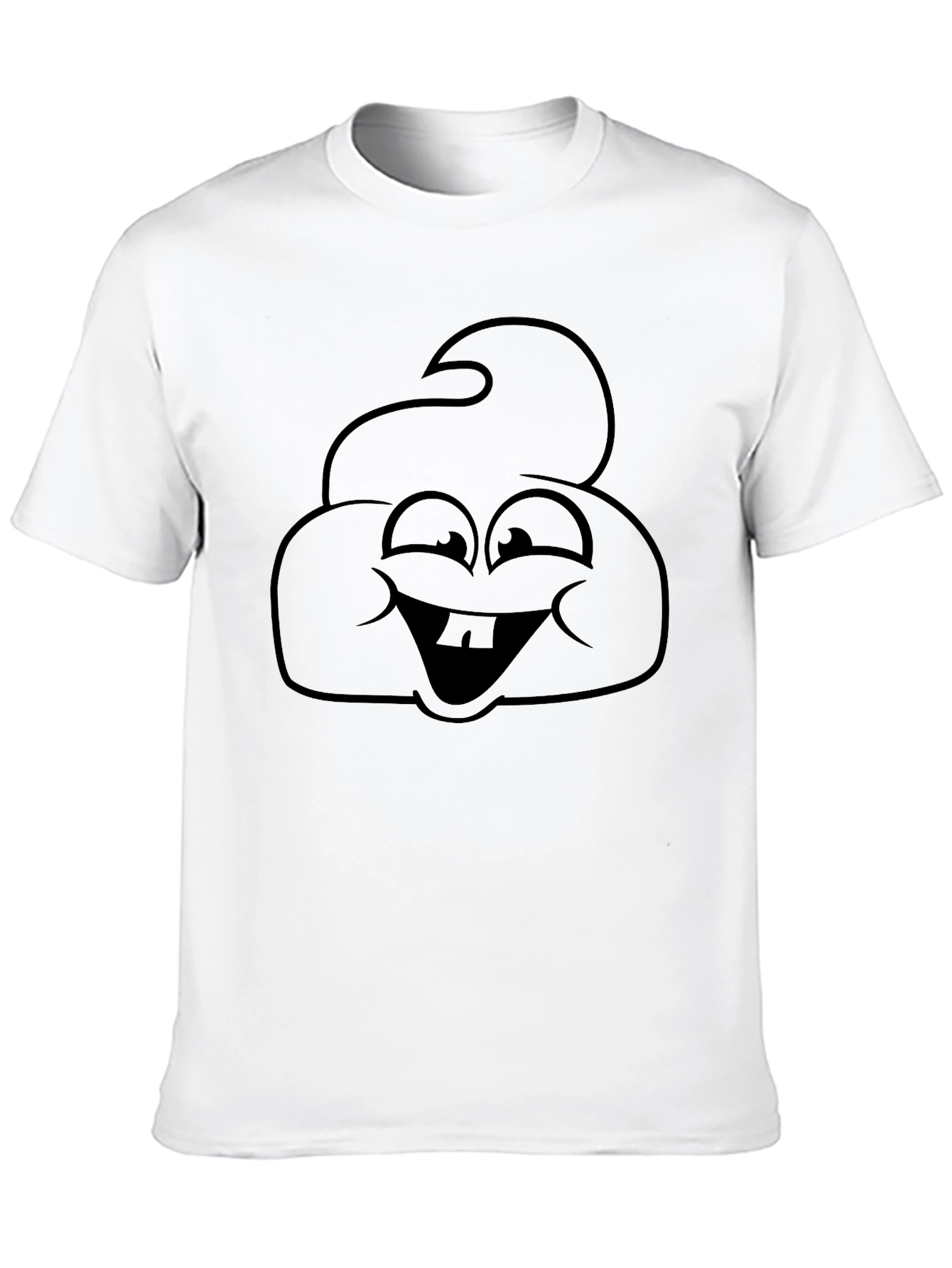 Black Funny Poop Emoji Black T-Shirt view 10