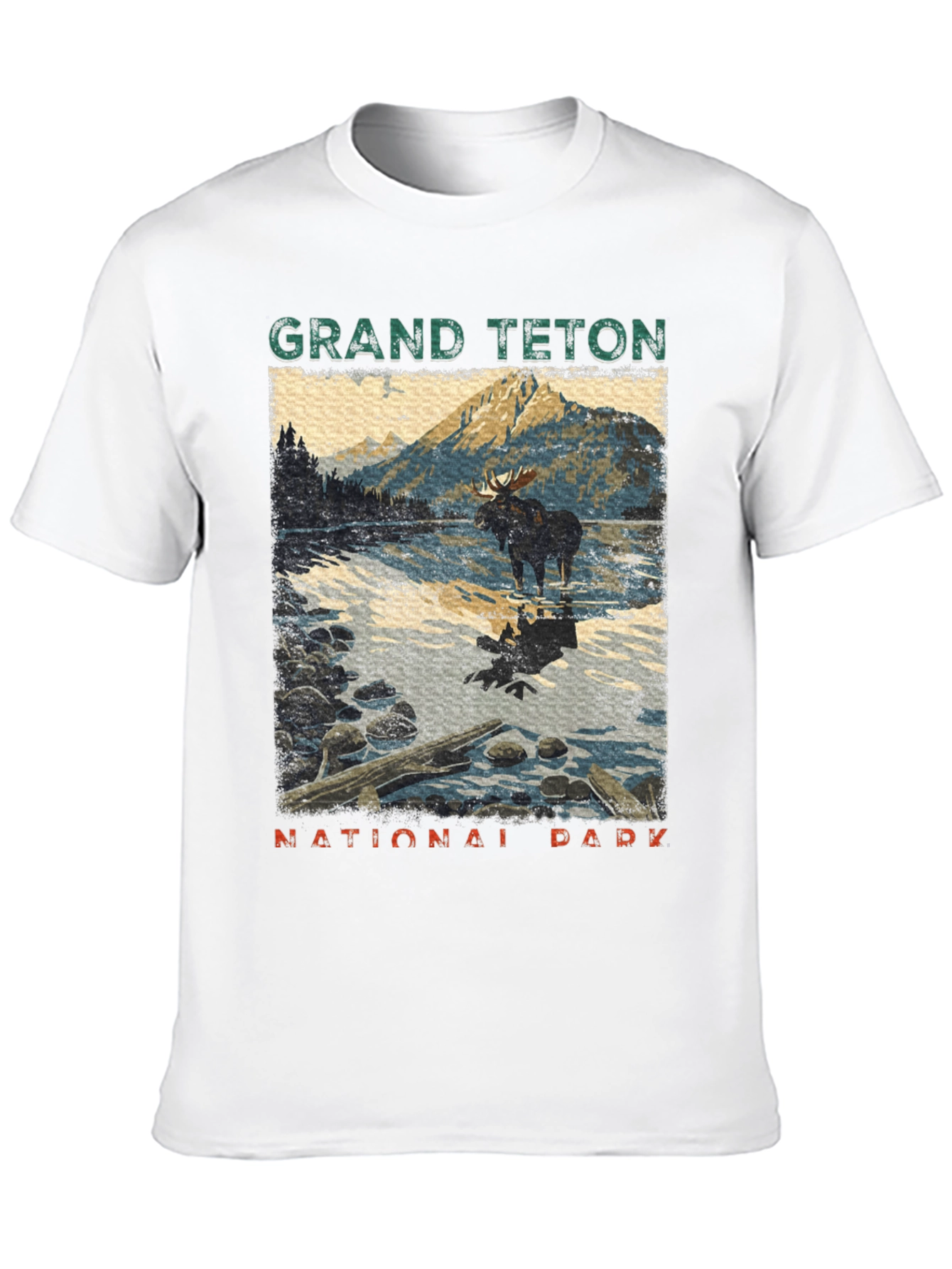 Black Grand Teton National Park Moose Graphic Tee view 10
