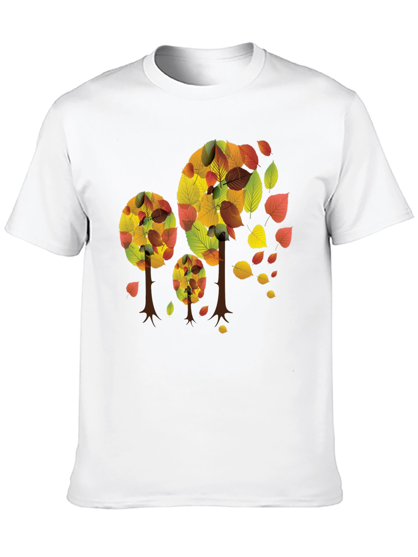 Black Autumn Trees Black T-Shirt view 10