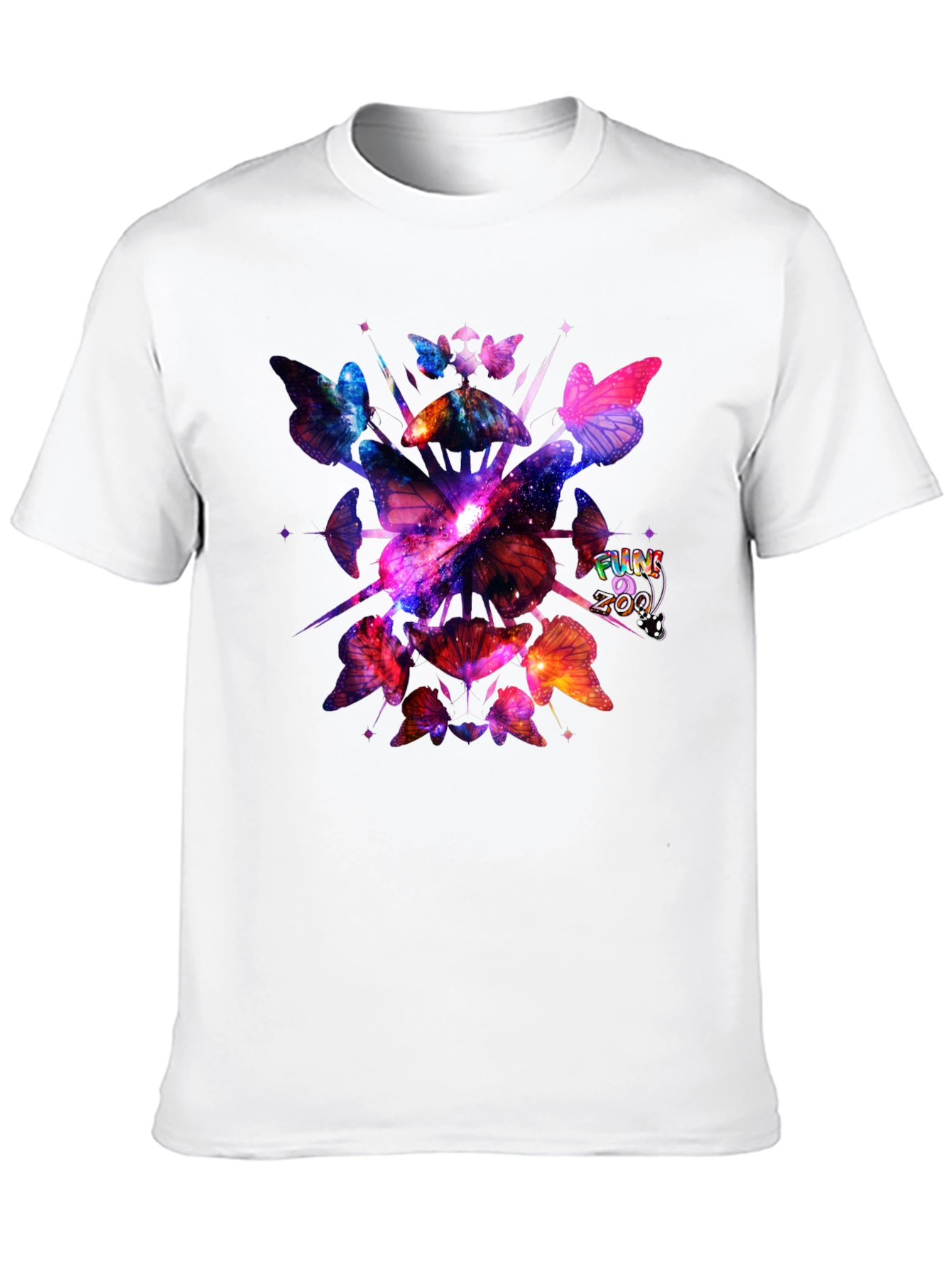 Black Galaxy Butterfly Graphic Black T-Shirt view 10