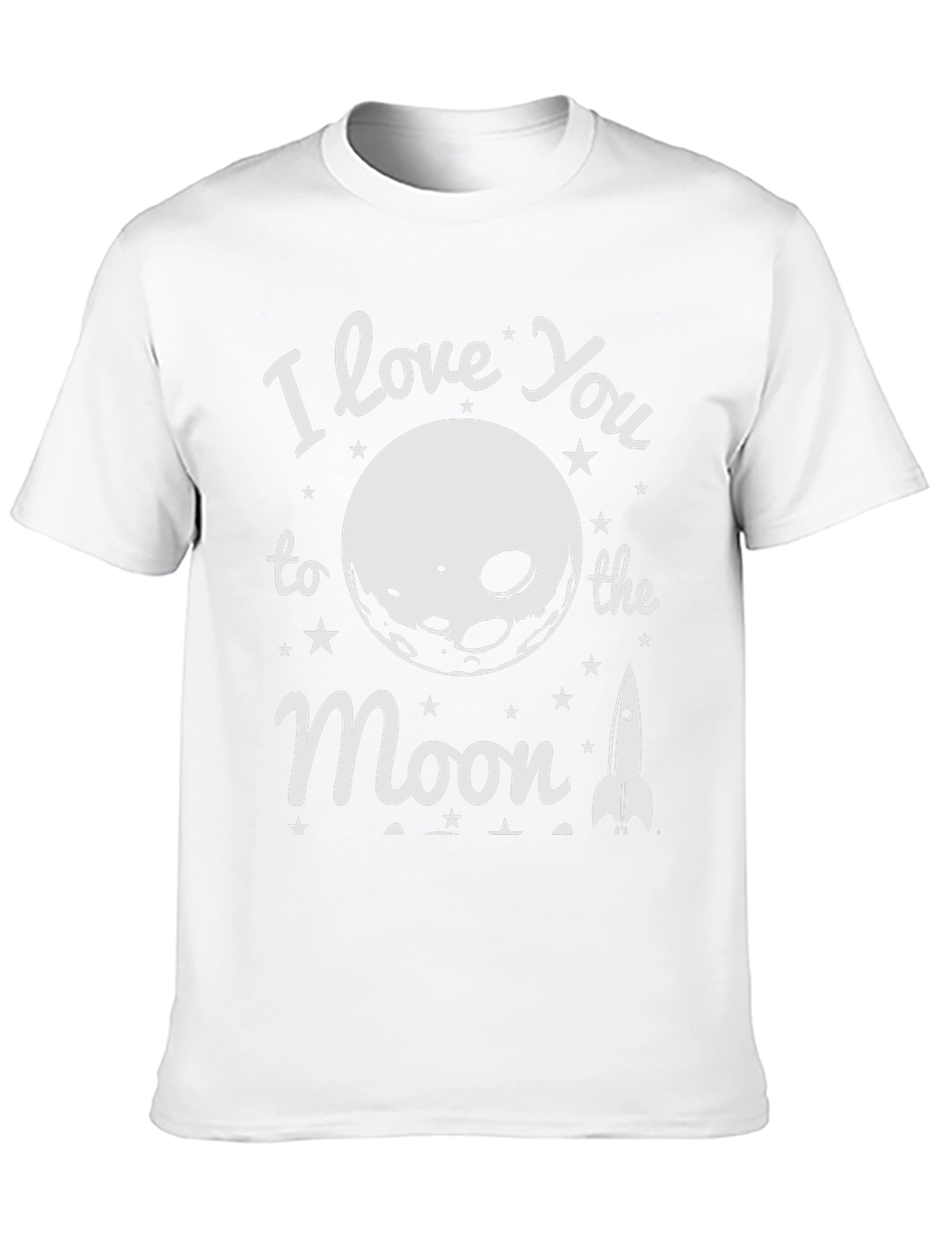 Black I Love You to the Moon T-Shirt view 10