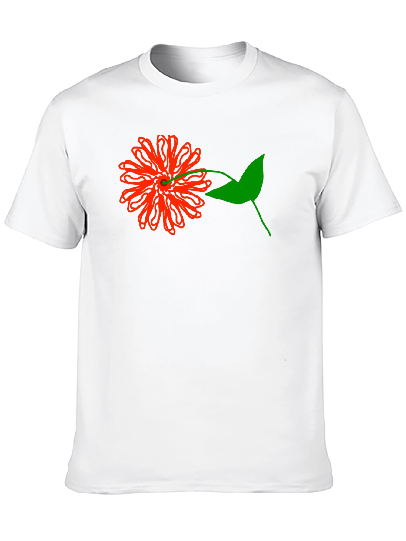 Black Red Flower Graphic Tee - Black Cotton T-Shirt view 10