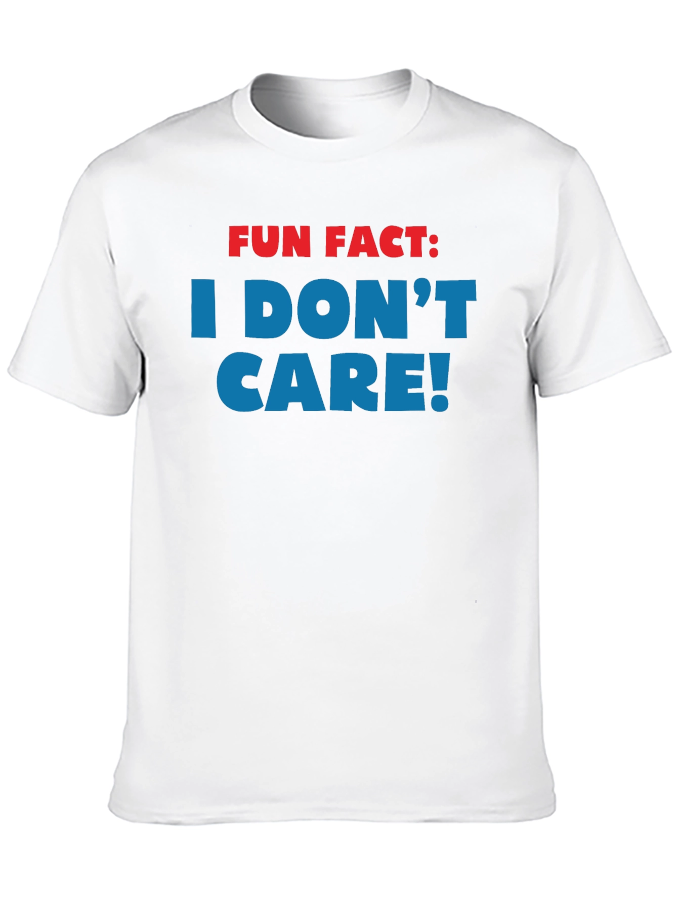 Black Fun Fact I Don't Care! Novelty Graphic Tee view 10