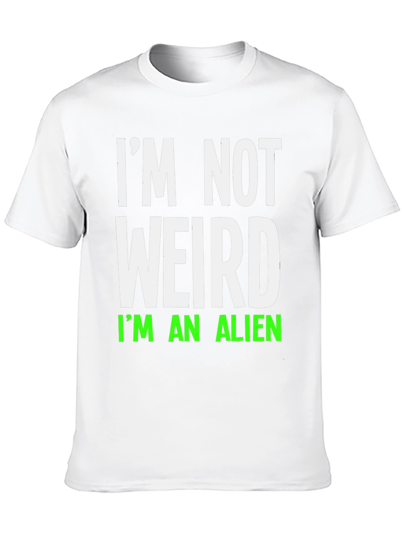 Black I'm Not Weird I'm An Alien T-Shirt view 10