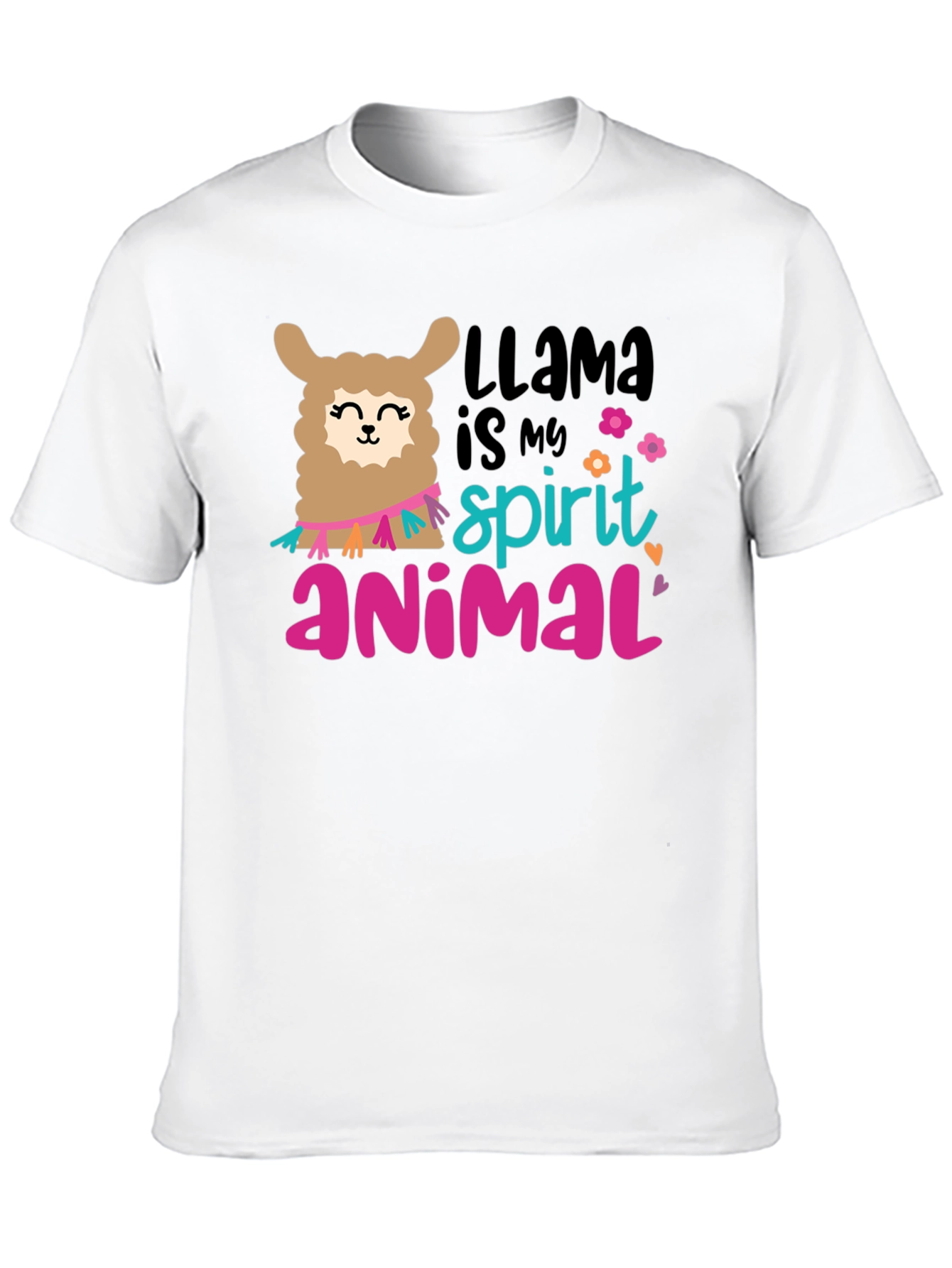 Black Llama Spirit Animal Graphic T-Shirt view 10