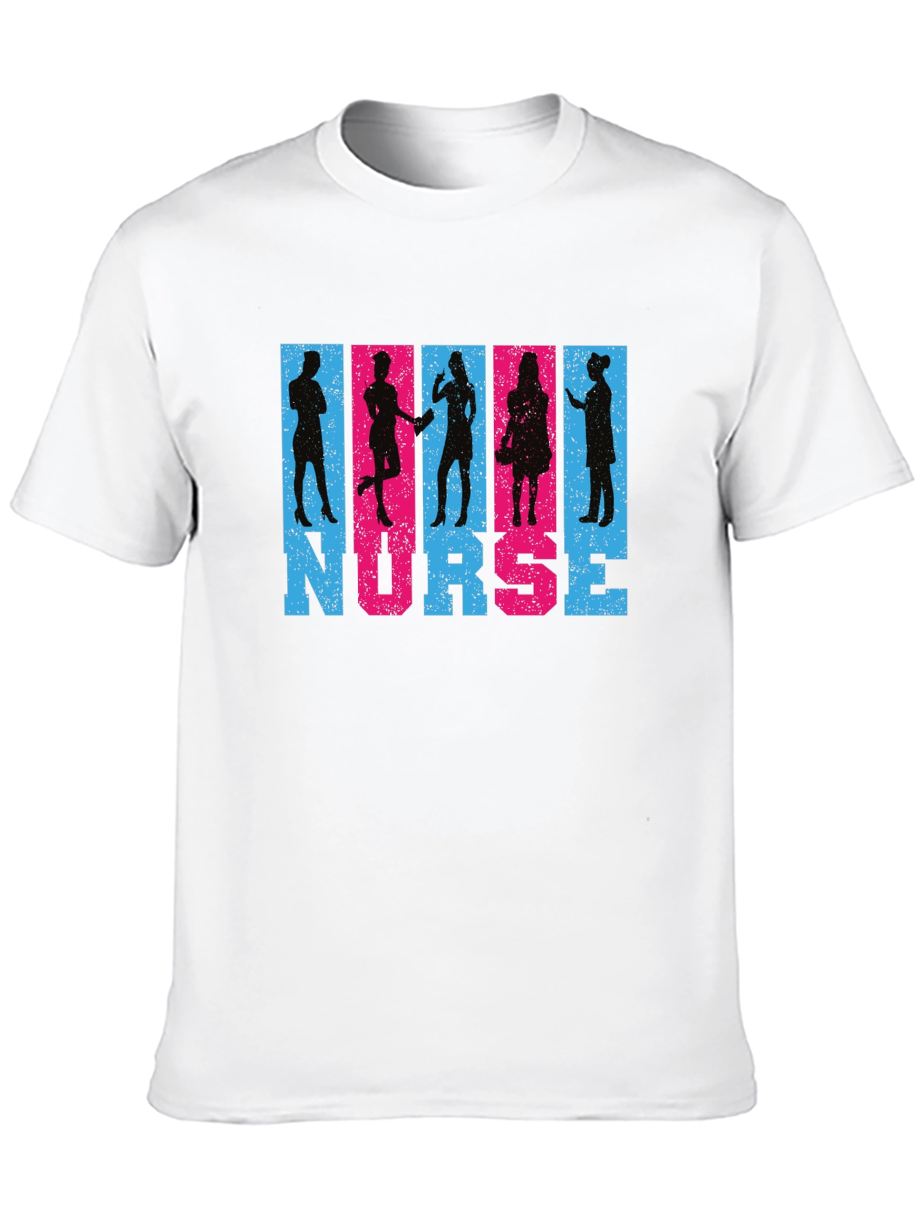 Black Nurse Silhouette Graphic T-Shirt view 10