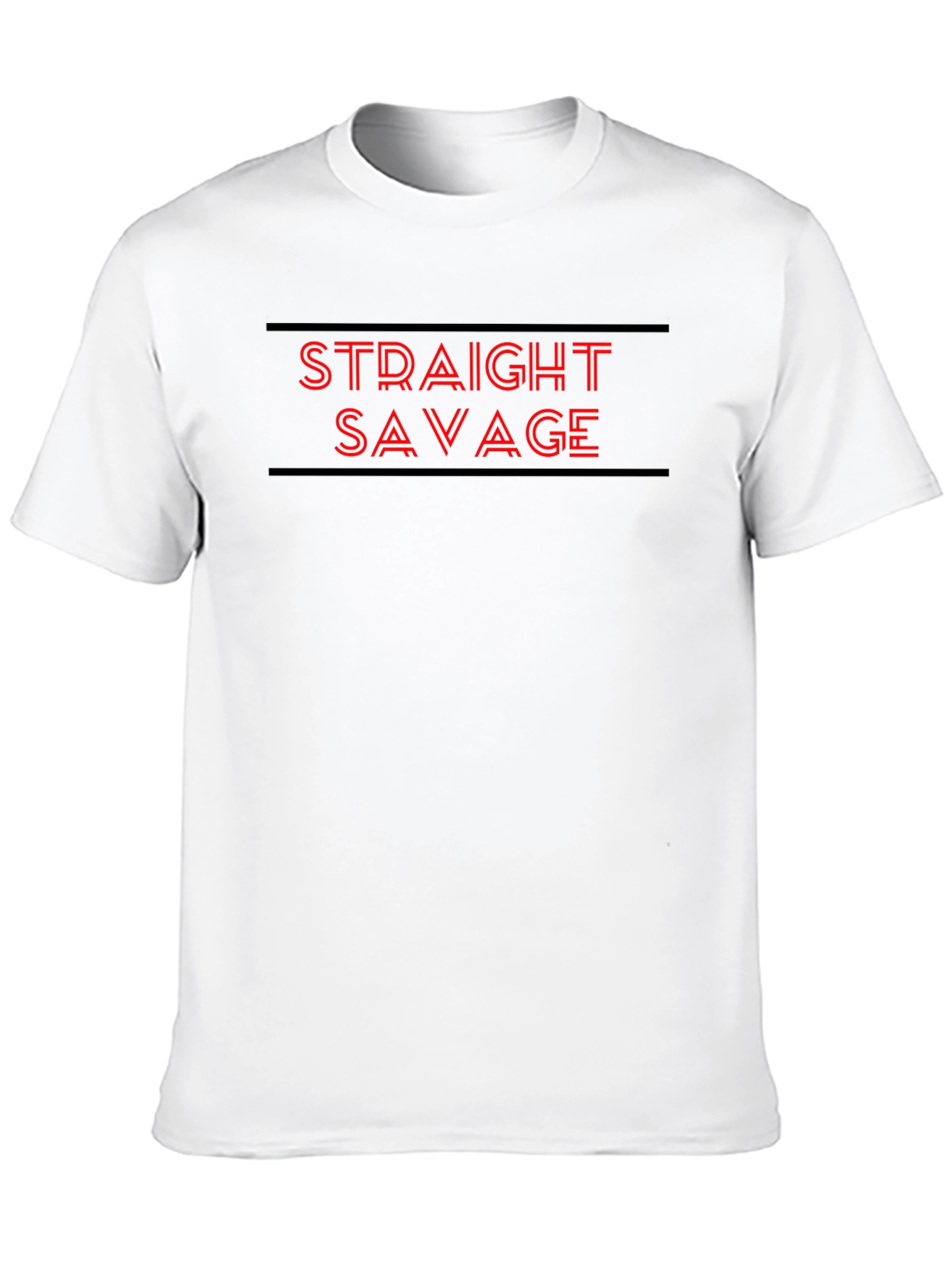 Black Straight Savage Graphic T-Shirt - Bold Statement Tee view 10