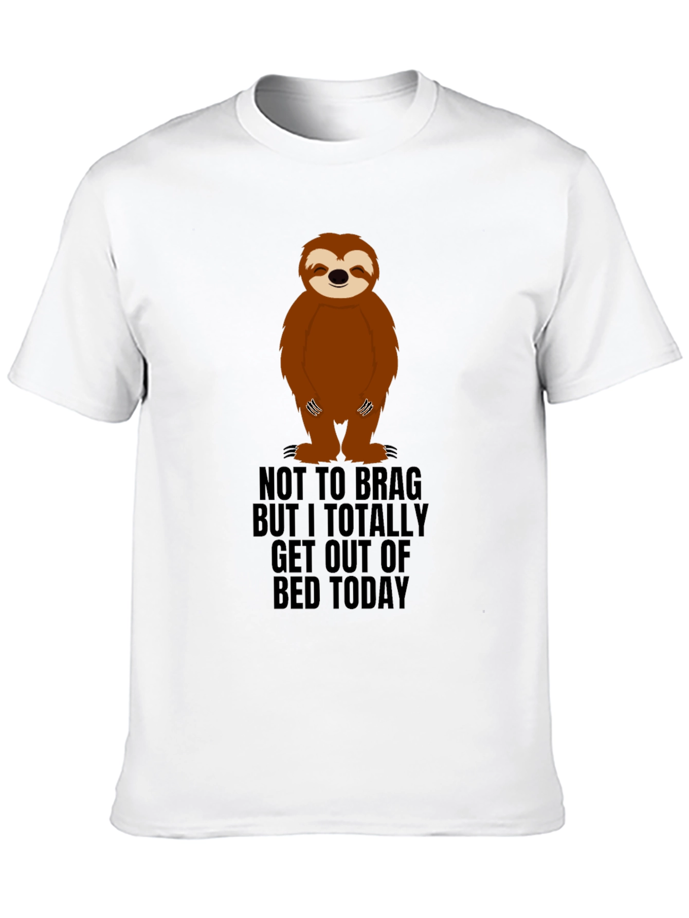 Black Sloth "Get Out Of Bed" Graphic Tee view 10