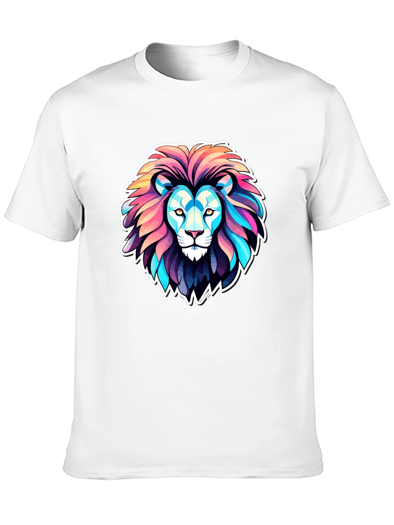 Black Vibrant Lion Graphic Tee - Bold Statement Shirt view 10
