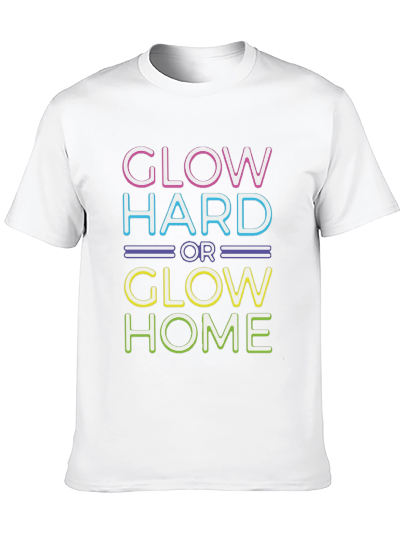 Black Glow Hard or Glow Home T-Shirt view 10