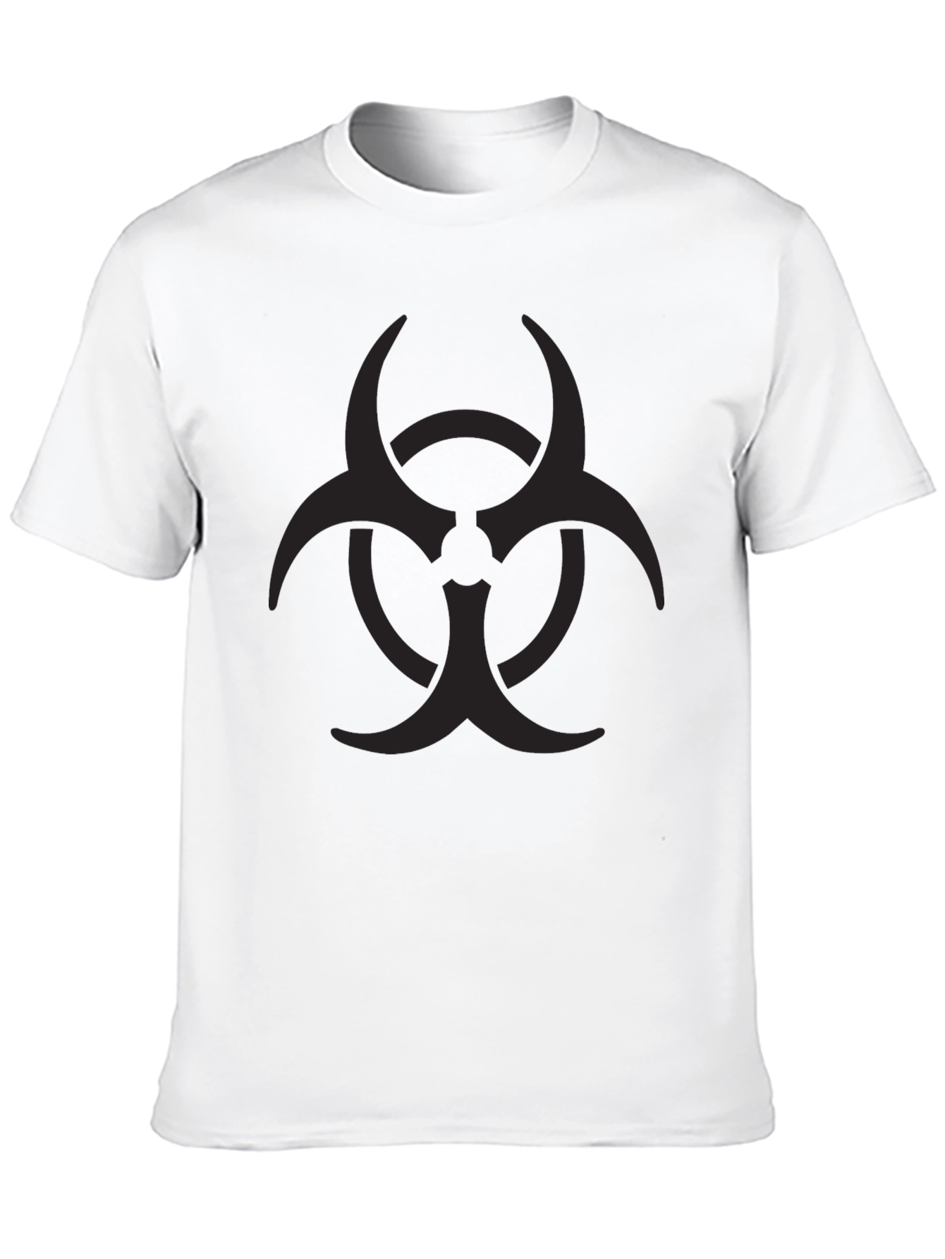 Black Biohazard Symbol Black T-Shirt view 10