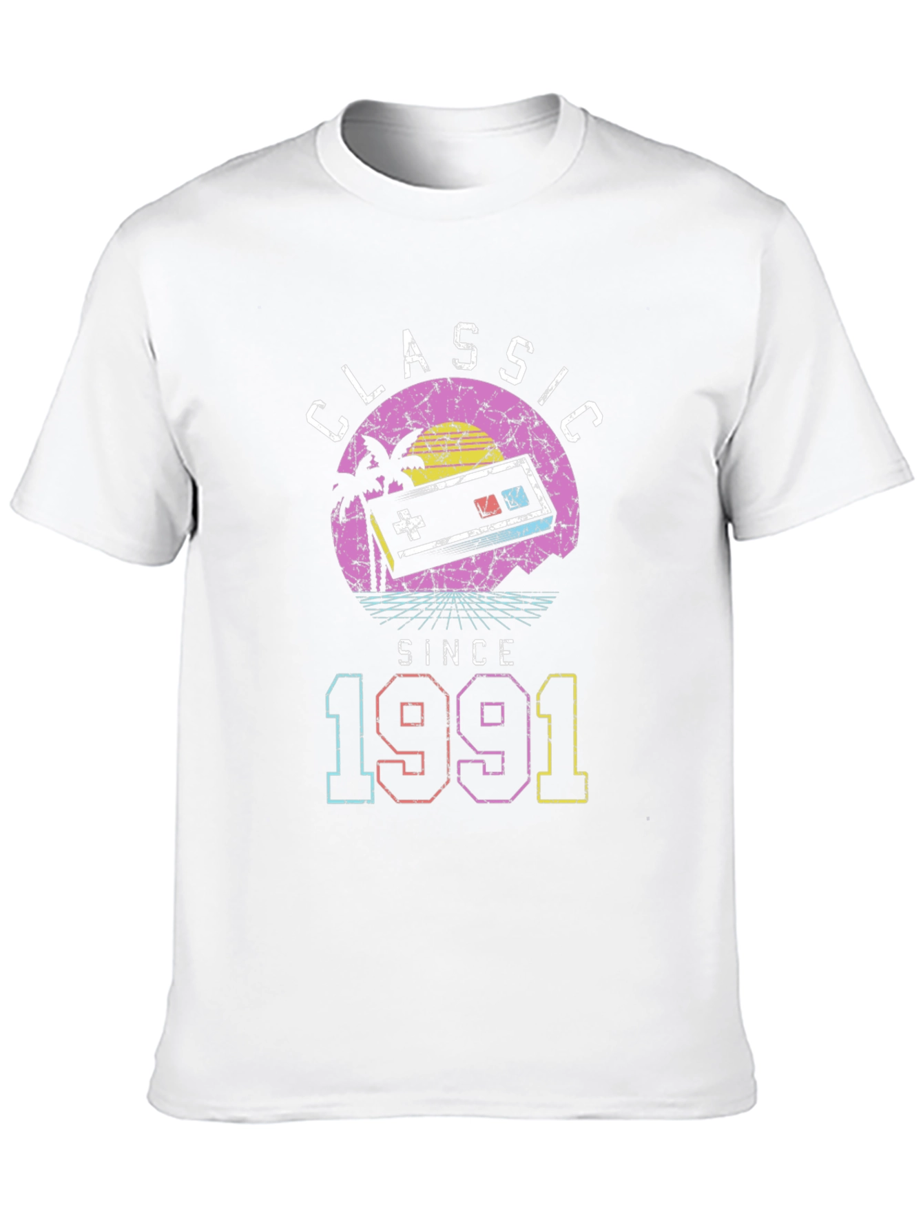 Black Classic Since 1991 Retro Gaming T-Shirt view 10