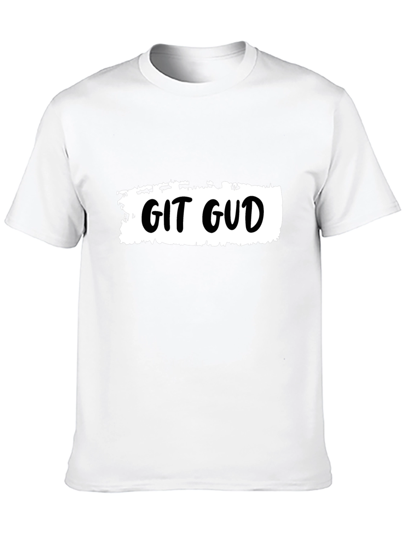Black Git Gud T-Shirt - Black Cotton Tee for Coders view 10