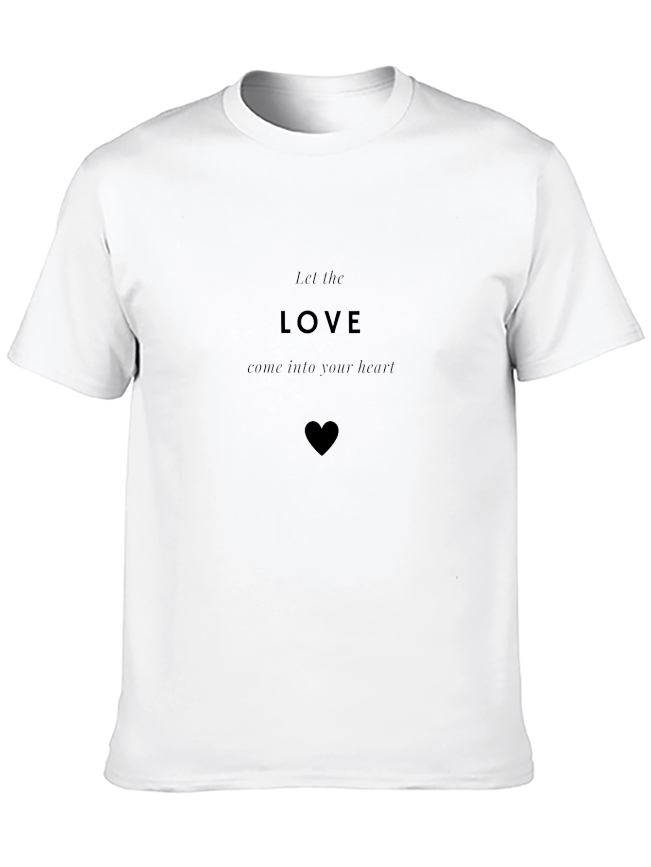 Black Love T-Shirt - Let the Love Into Your Heart view 10