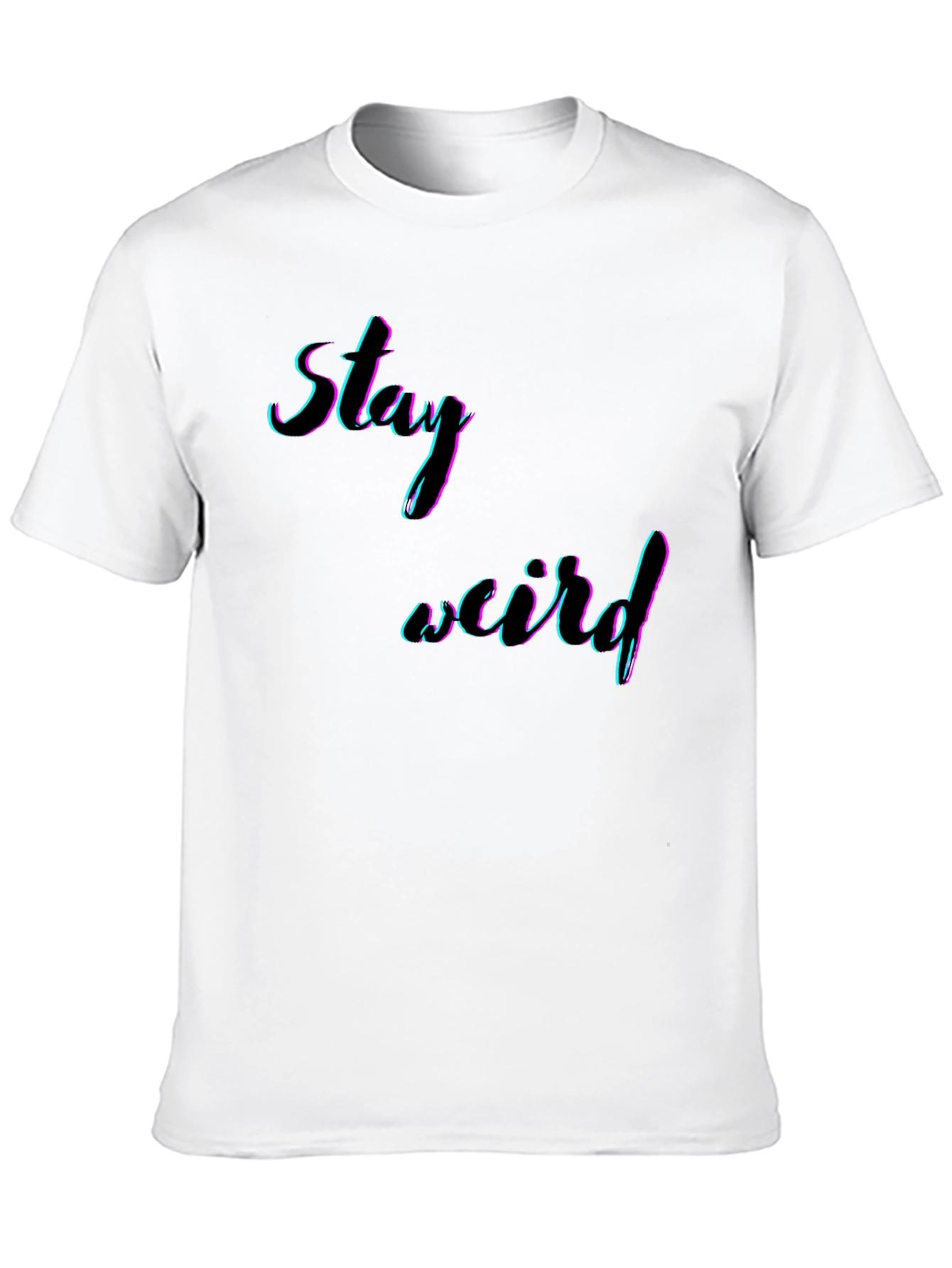 Black Stay Weird Graphic Tee - Men's Black T-Shirt view 10