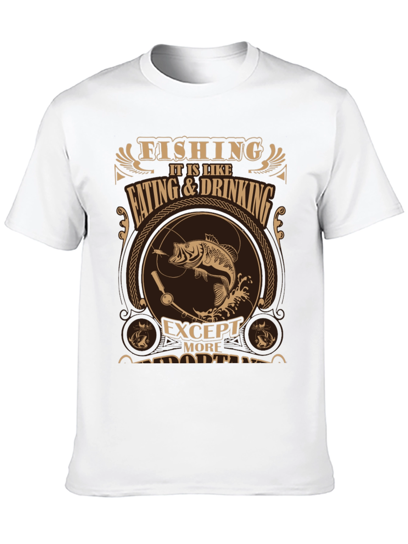 Black Fishing is Like Eating & Drinking T-Shirt view 10