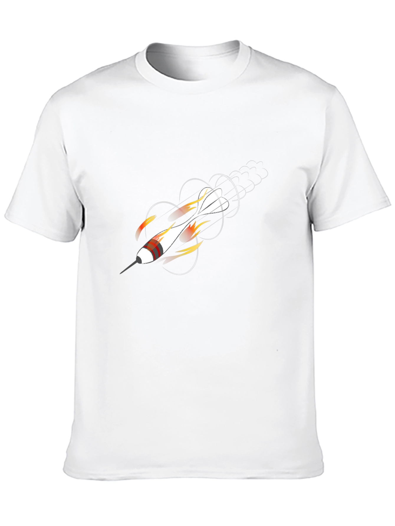 Black Flying Dart Graphic Tee - Black Cotton T-Shirt view 10