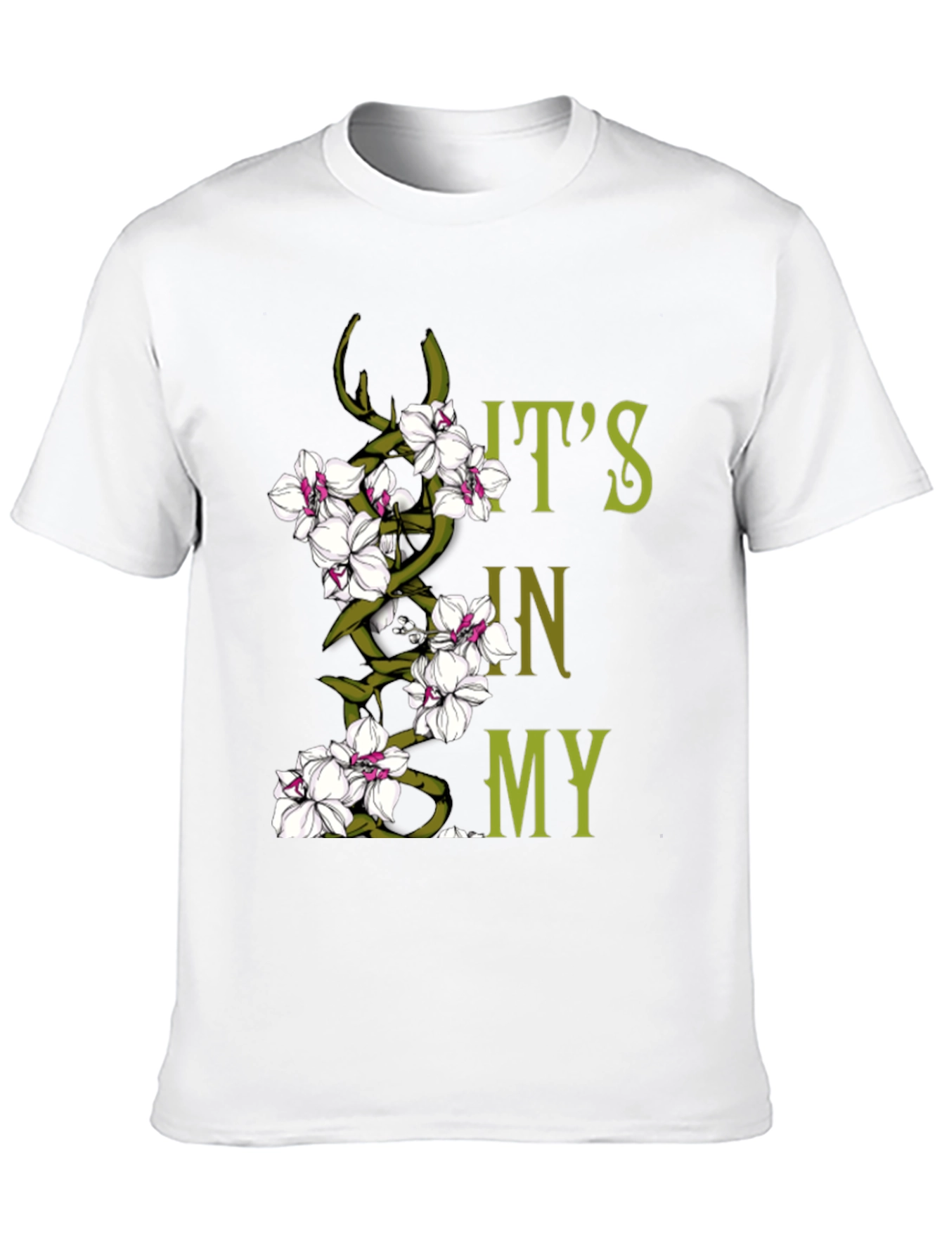 Black Floral Orchid T-Shirt - It's In My Nature Graphic Tee view 10
