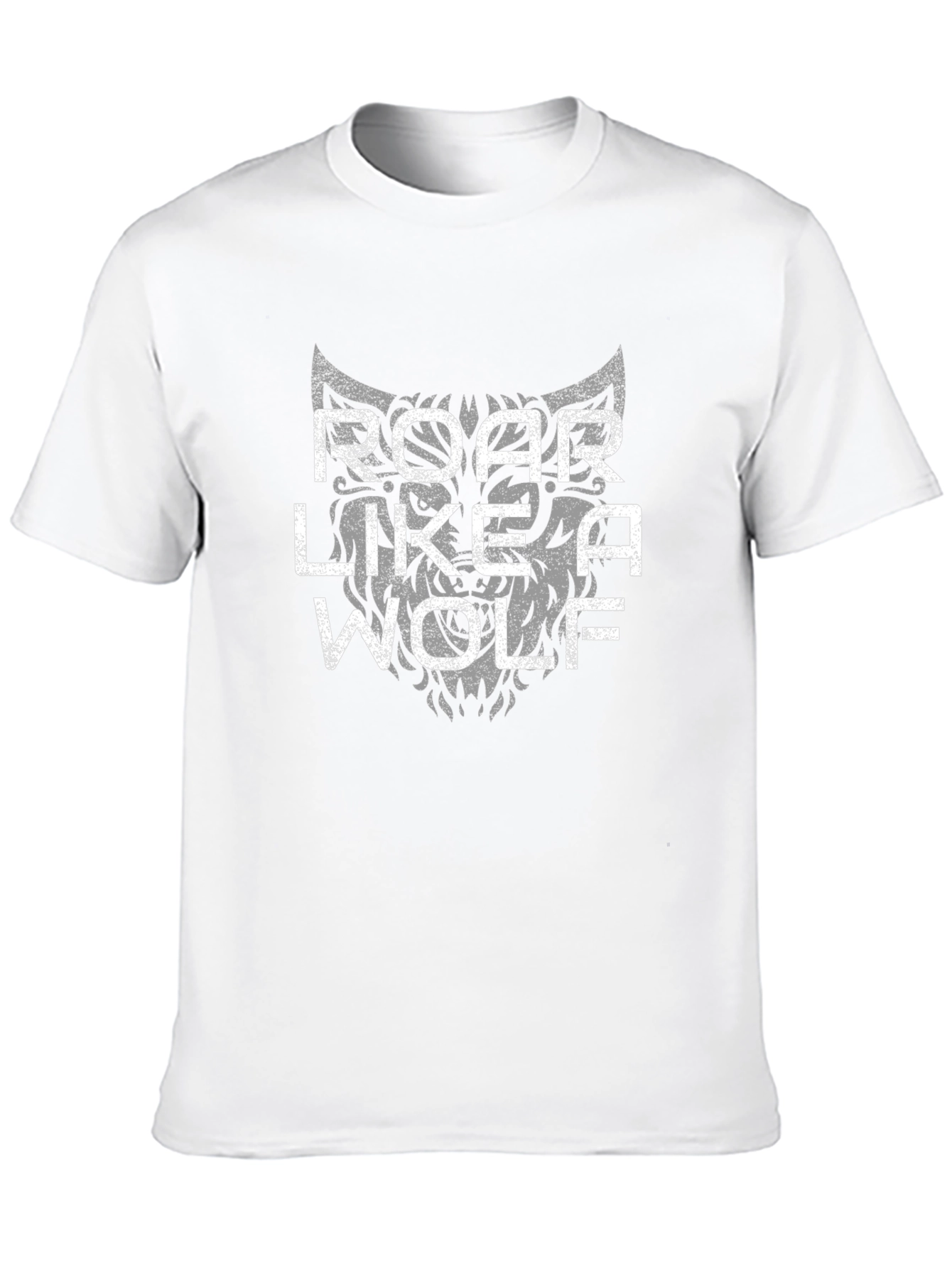 Black Roar Like A Wolf Graphic Tee - Black view 10