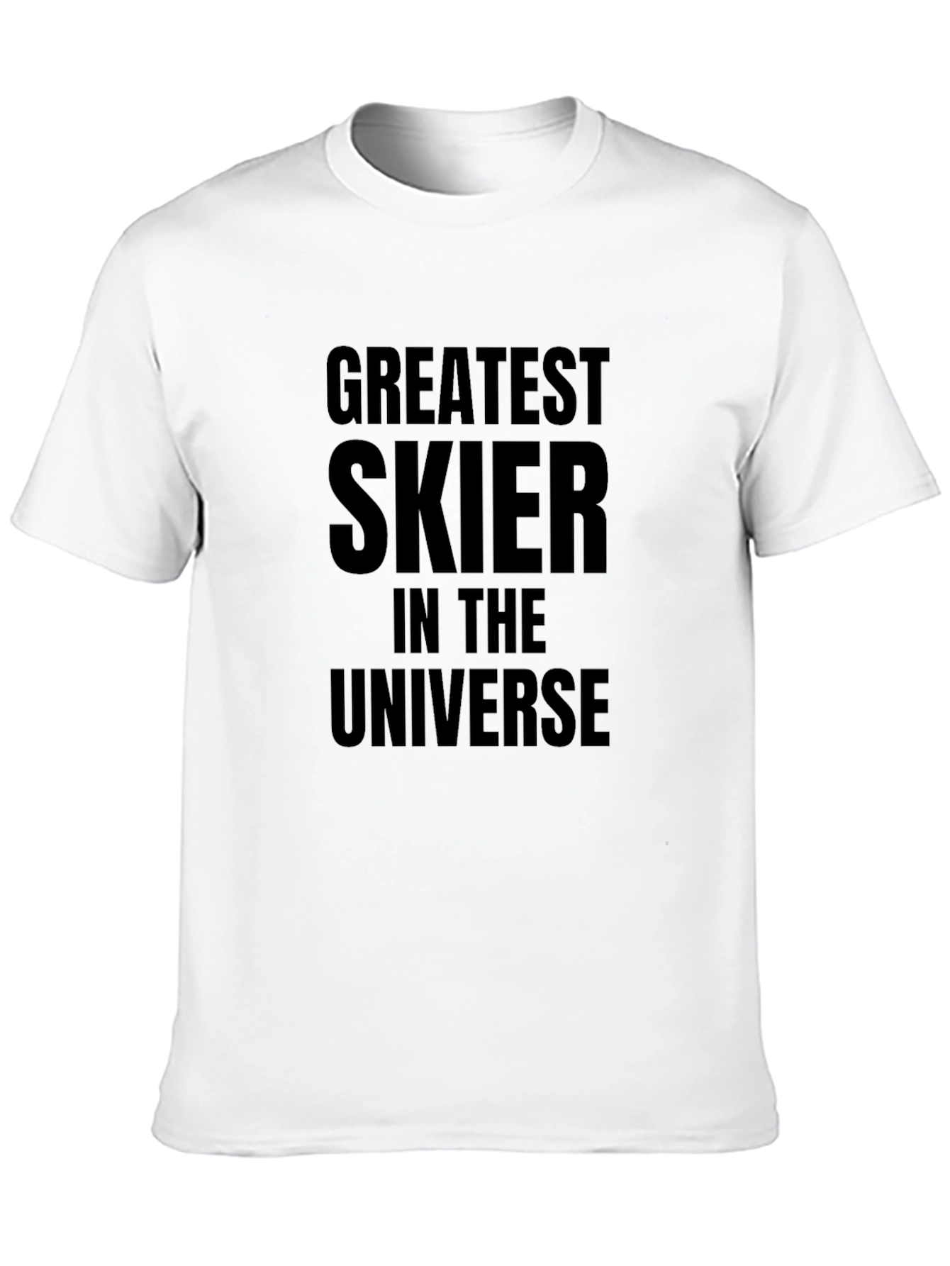Black Greatest Skier in the Universe Black T-Shirt view 10