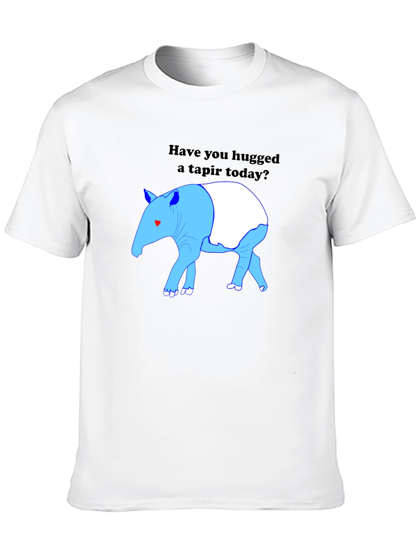 Black Hug a Tapir Today T-Shirt view 10