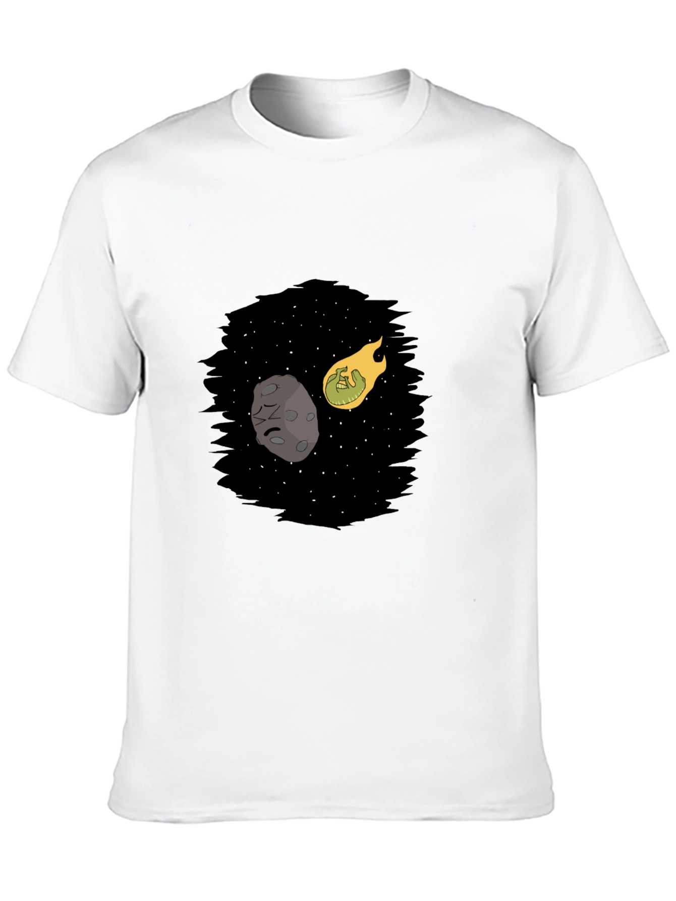 Black Cosmic Collision Black T-Shirt view 10