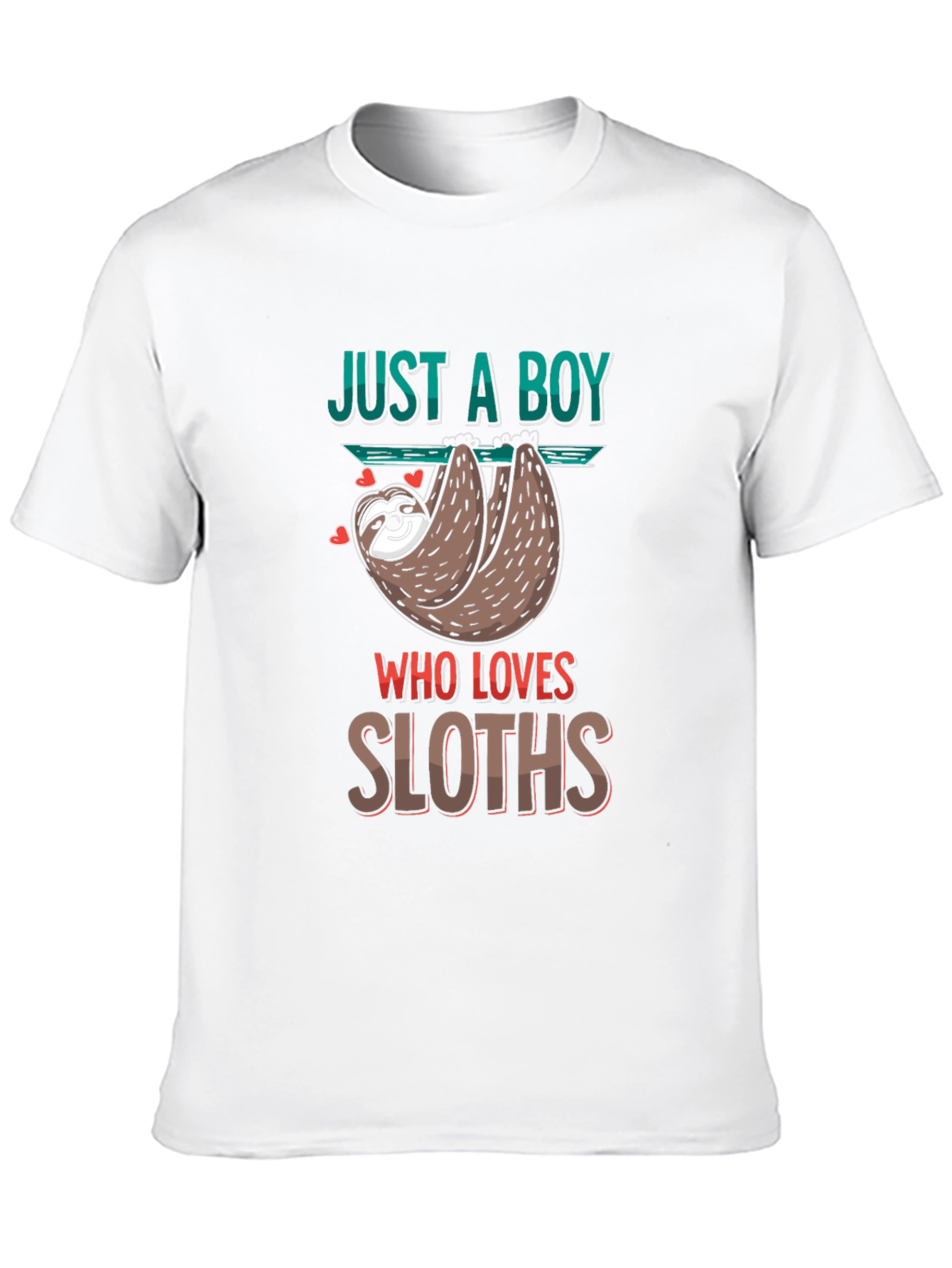 Black Just A Boy Who Loves Sloths T-Shirt view 10