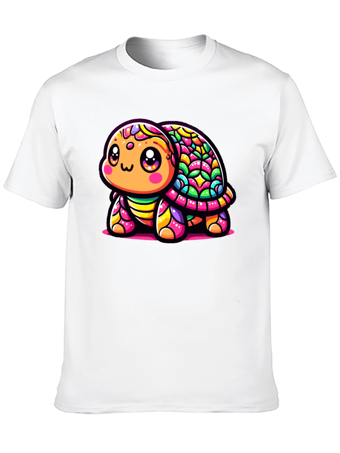 Black Colorful Turtle Graphic T-Shirt view 10
