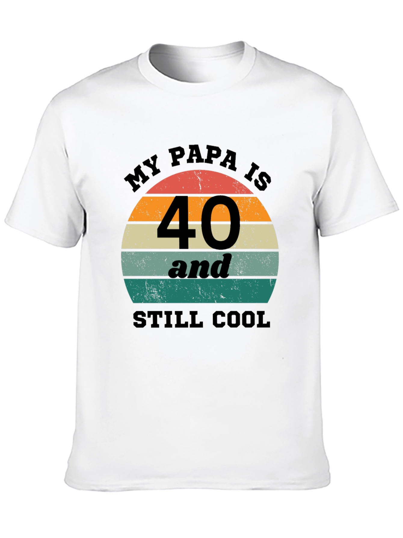 Black Funny "My Papa is 40" Birthday T-Shirt view 10