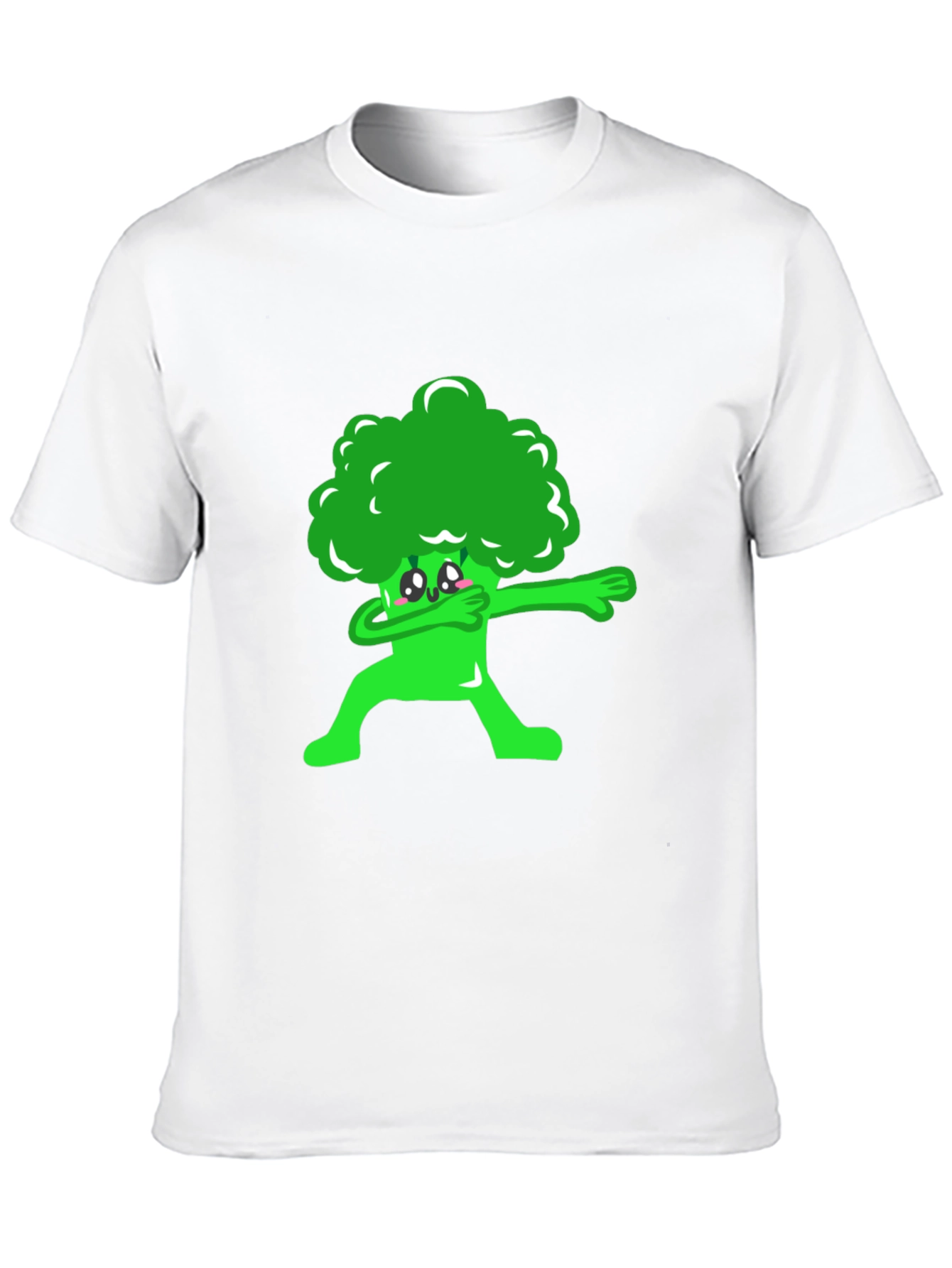 Black Broccoli Dab Graphic Tee - Fun Foodie Shirt view 10