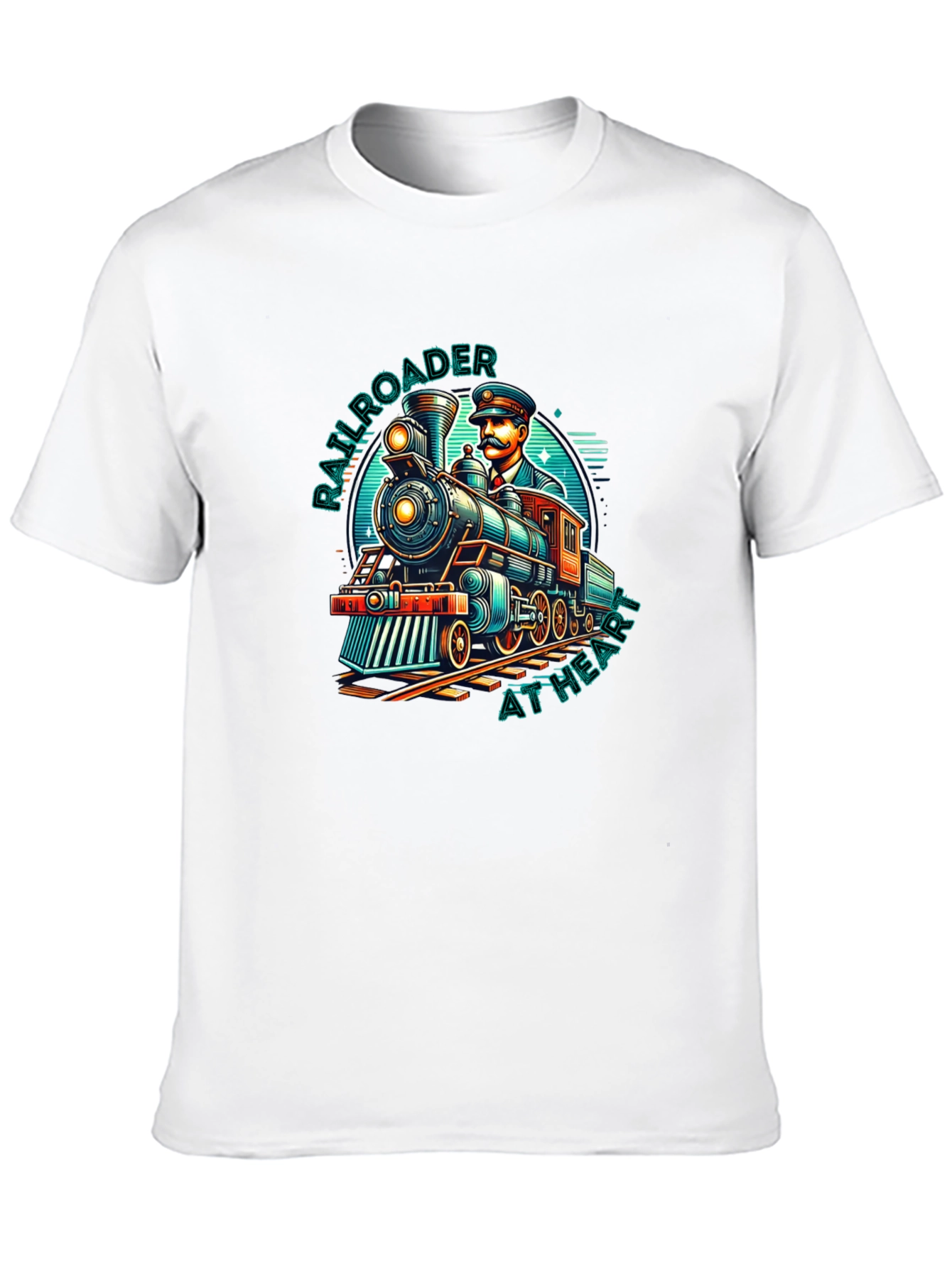 Black Railroader At Heart Graphic Tee view 10