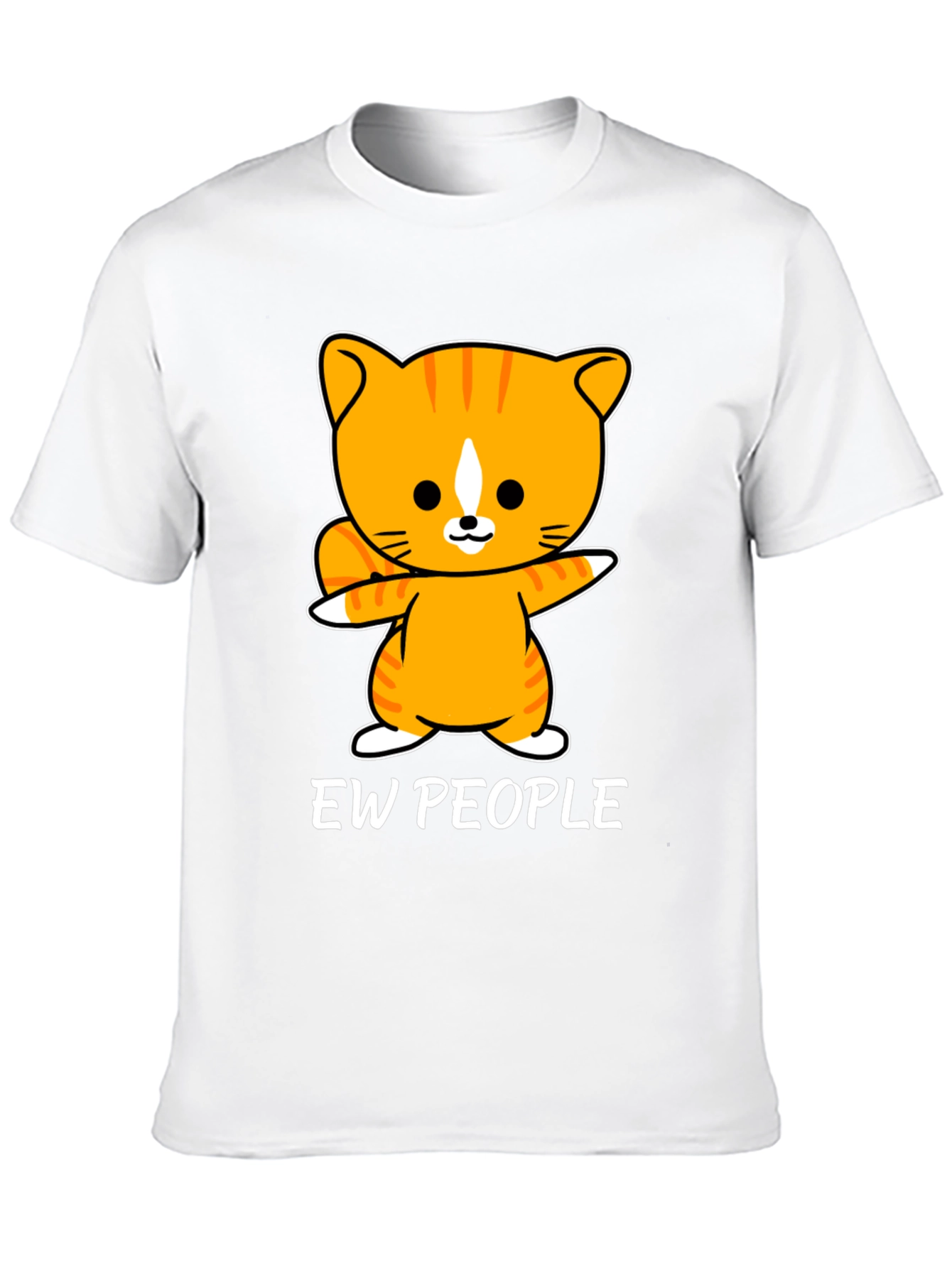 Black Ew People Cat Graphic Tee - Funny T-Shirt view 10