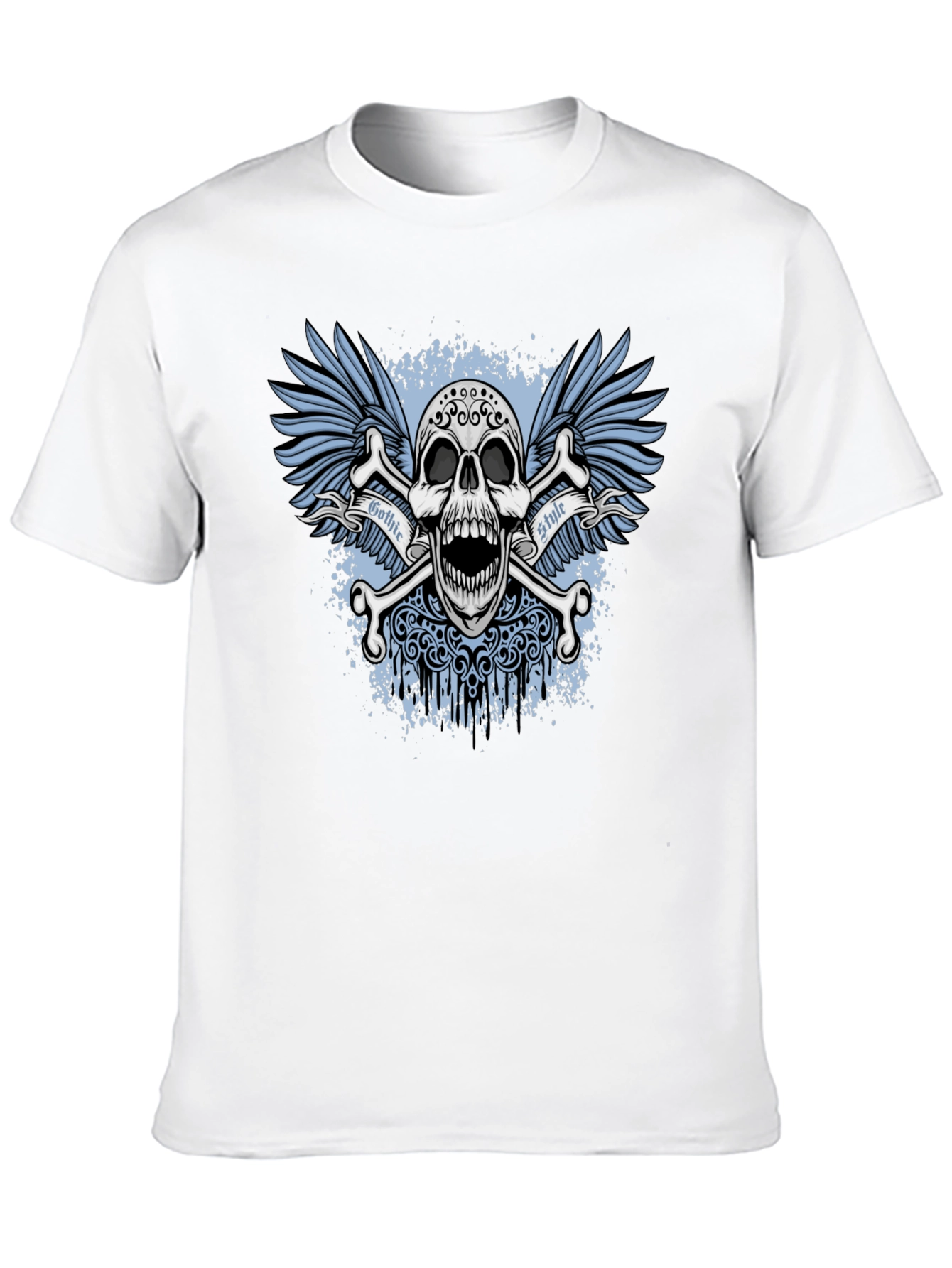 Black Gothic Skull T-Shirt view 10