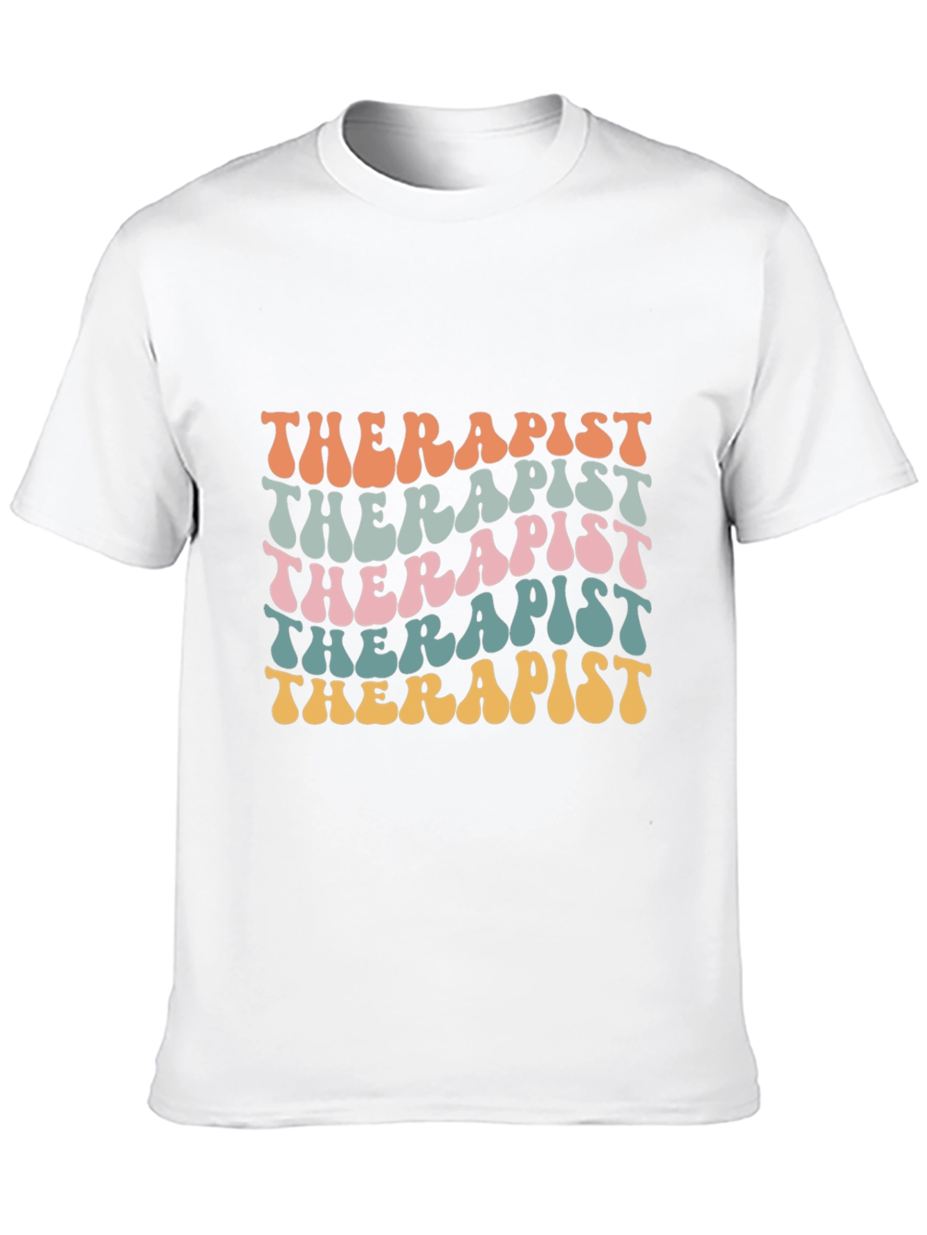 Black Therapist Retro Style T-Shirt view 10