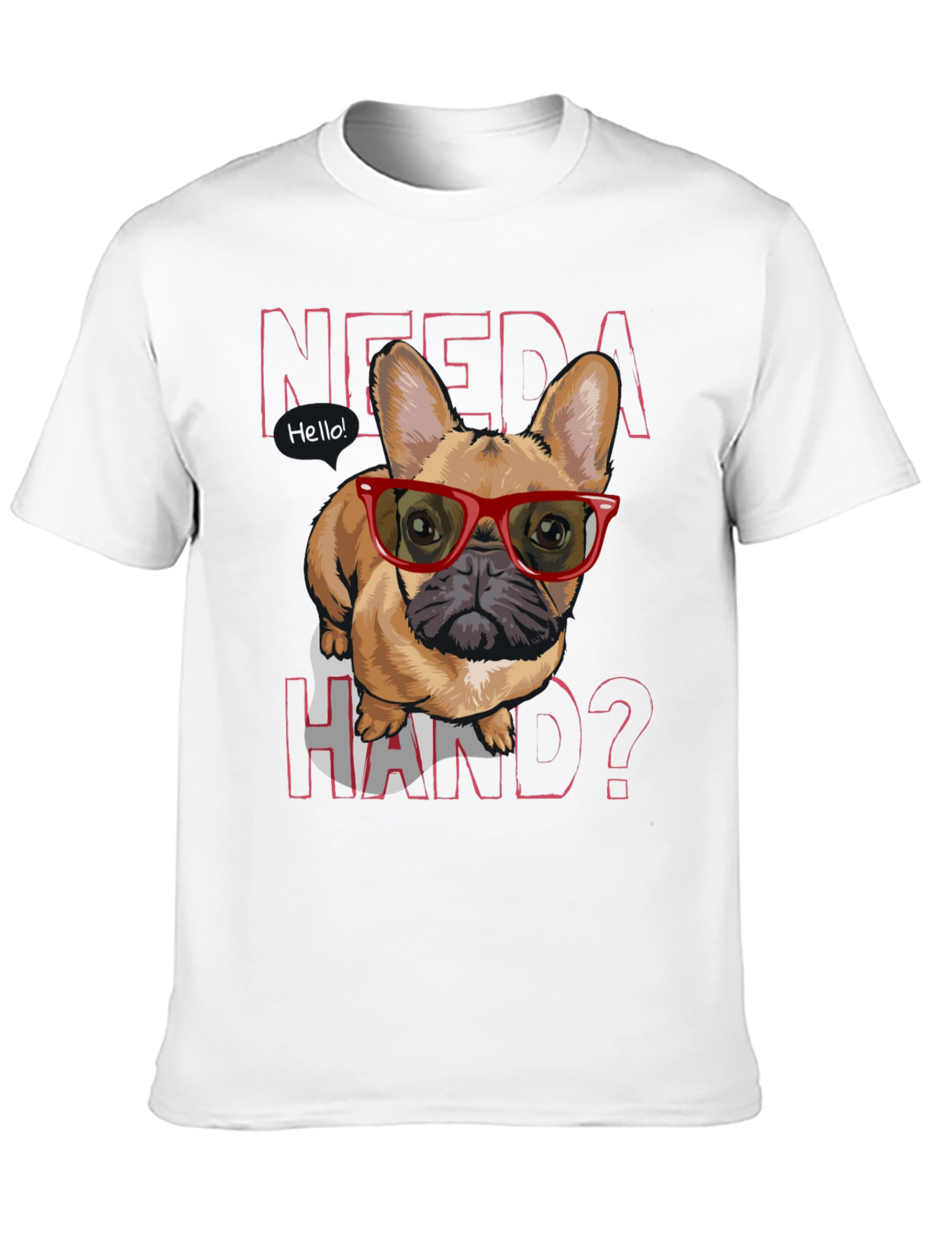 Black Need a Hand? Bulldog Tee view 10