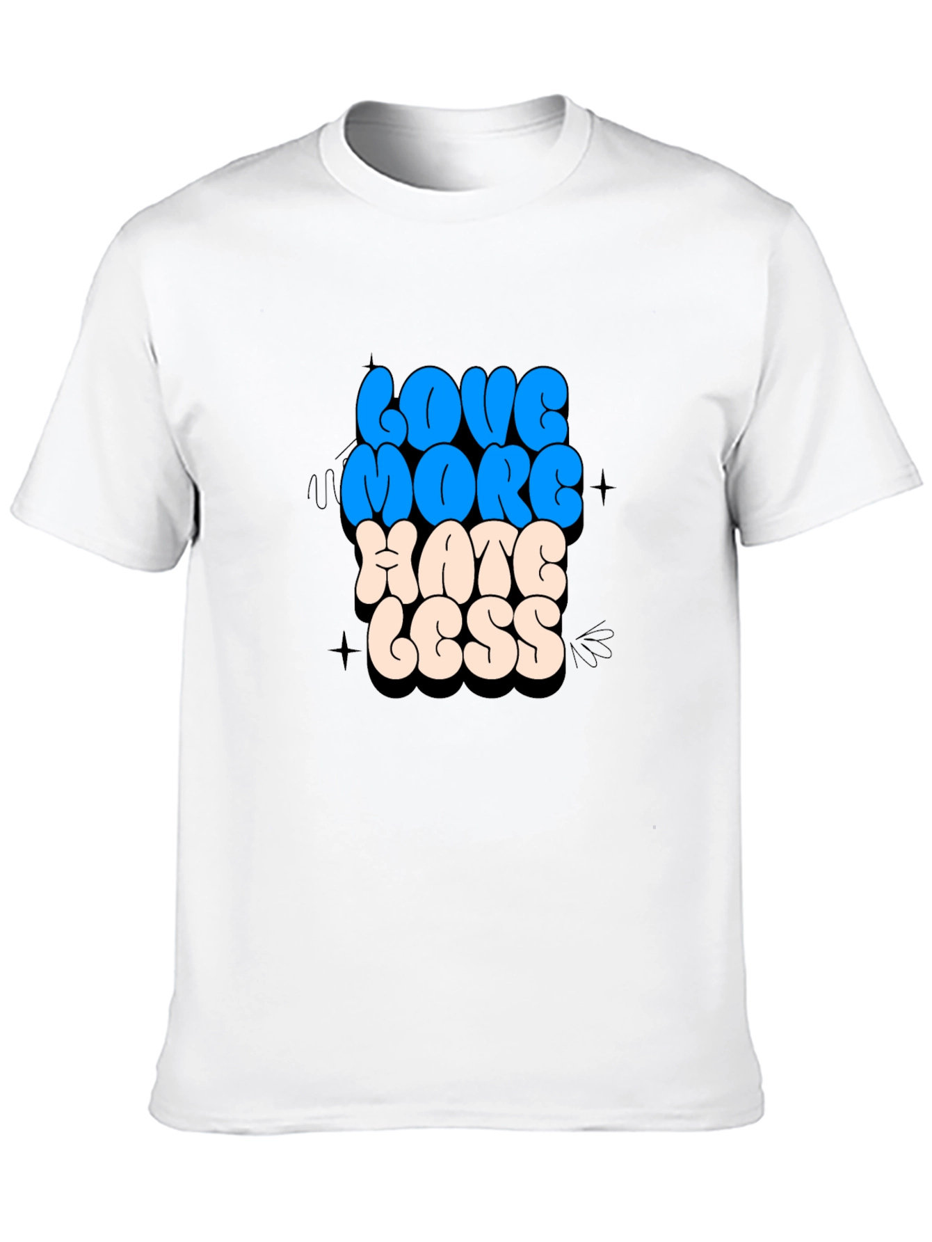 Black Love More Hate Less Graphic Tee view 10