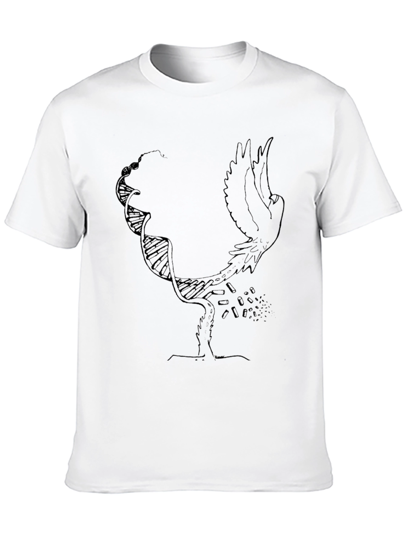 Black DNA Bird Black T-Shirt view 10