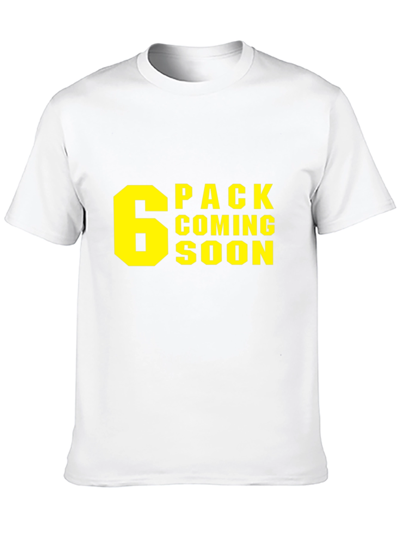 Black 6 Pack Coming Soon T-Shirt - Gym Humor view 10