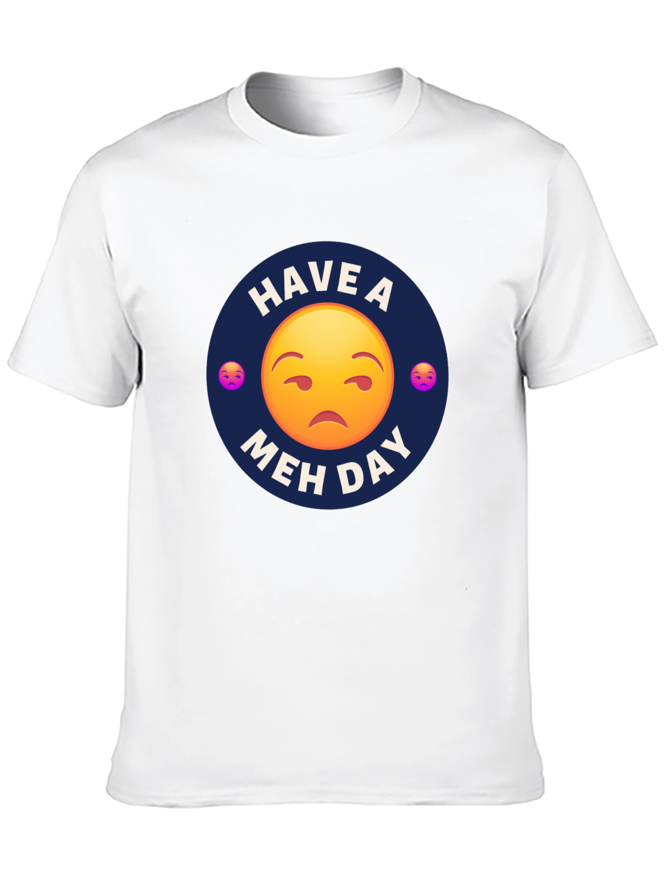 Black Have a Meh Day T-Shirt - Unisex Black Tee view 10