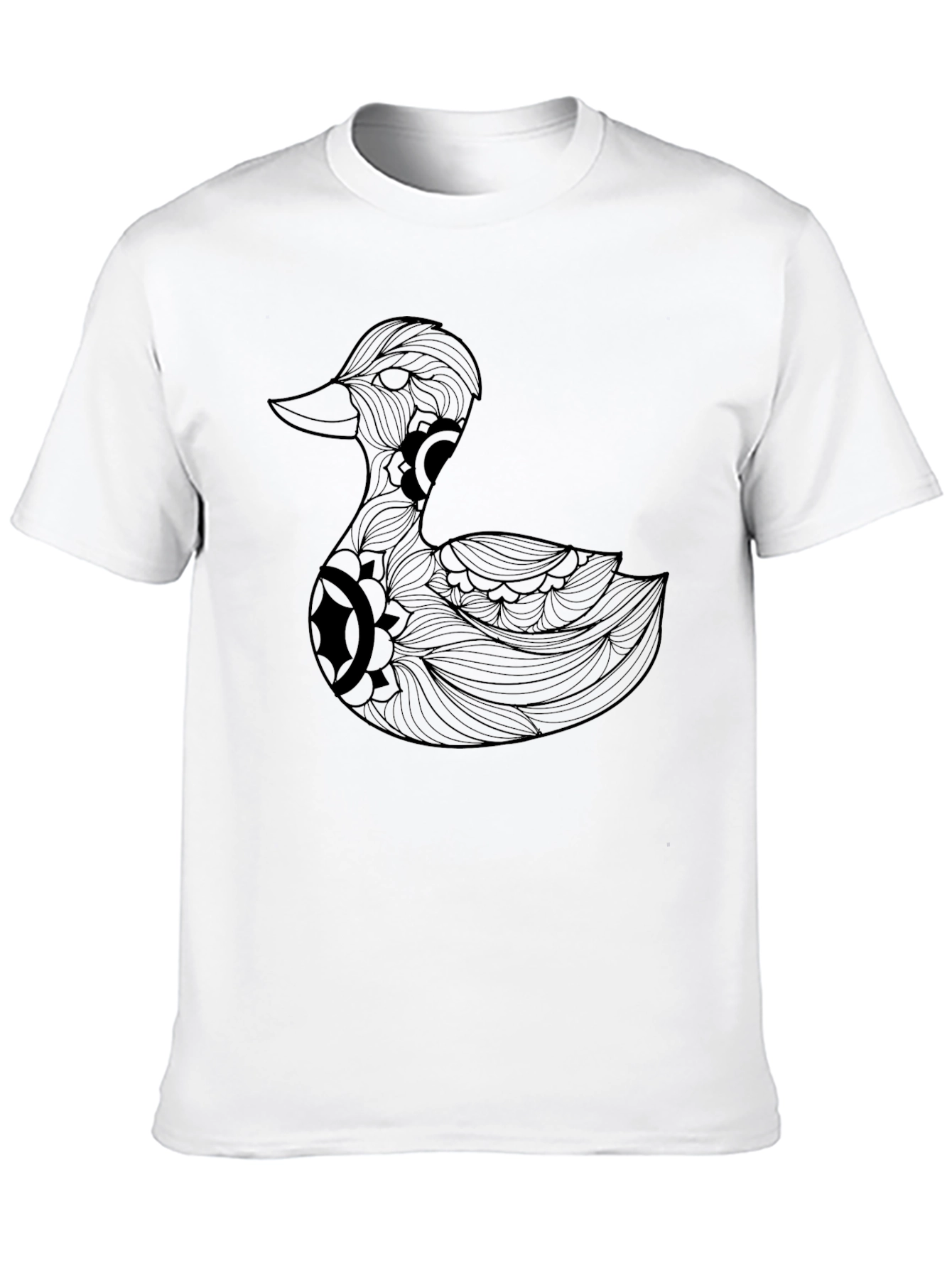 Black Duck Mandala Graphic Black T-Shirt view 10