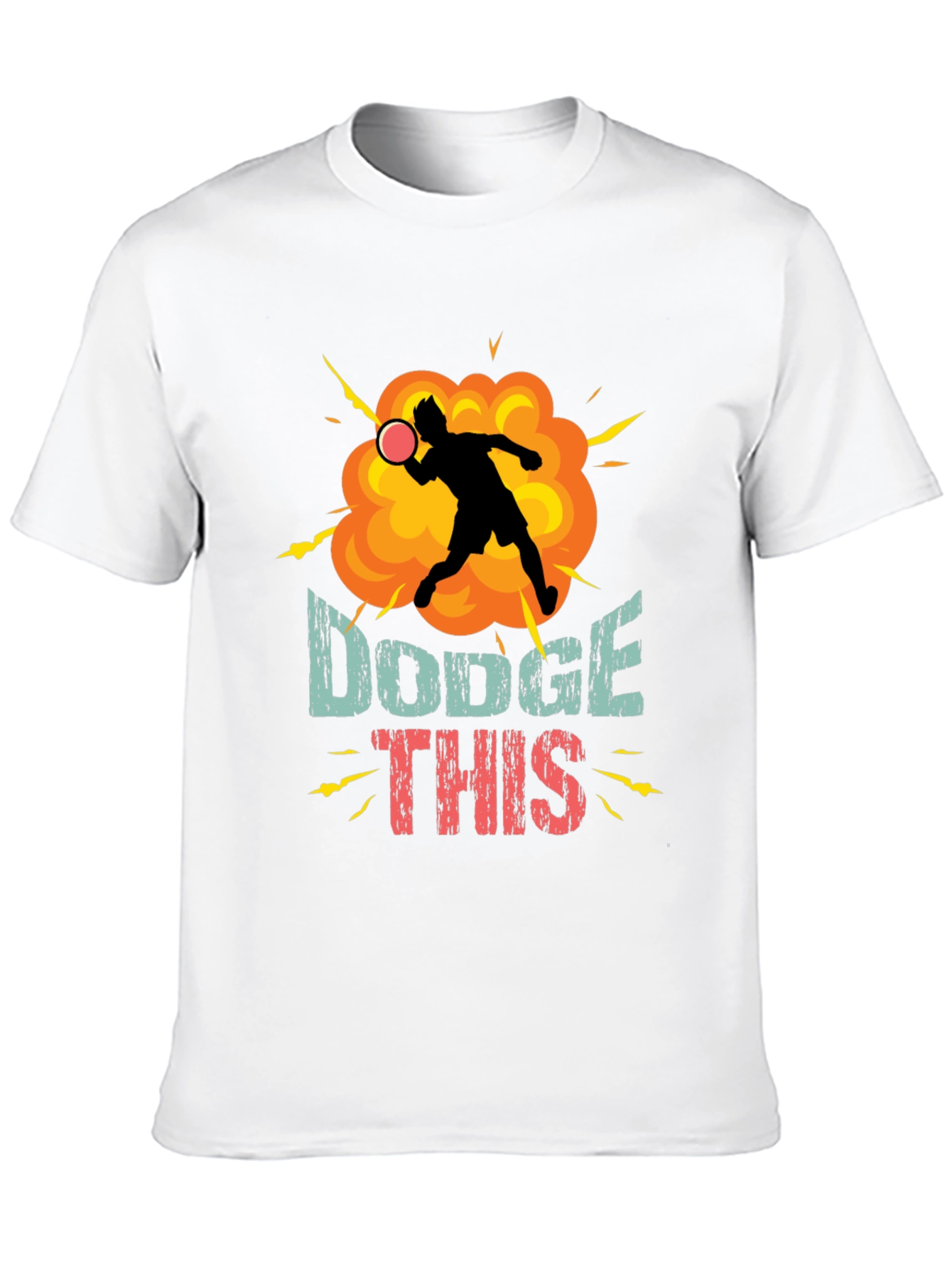 Black Dodge This T-Shirt - Funny Dodgeball Tee view 10