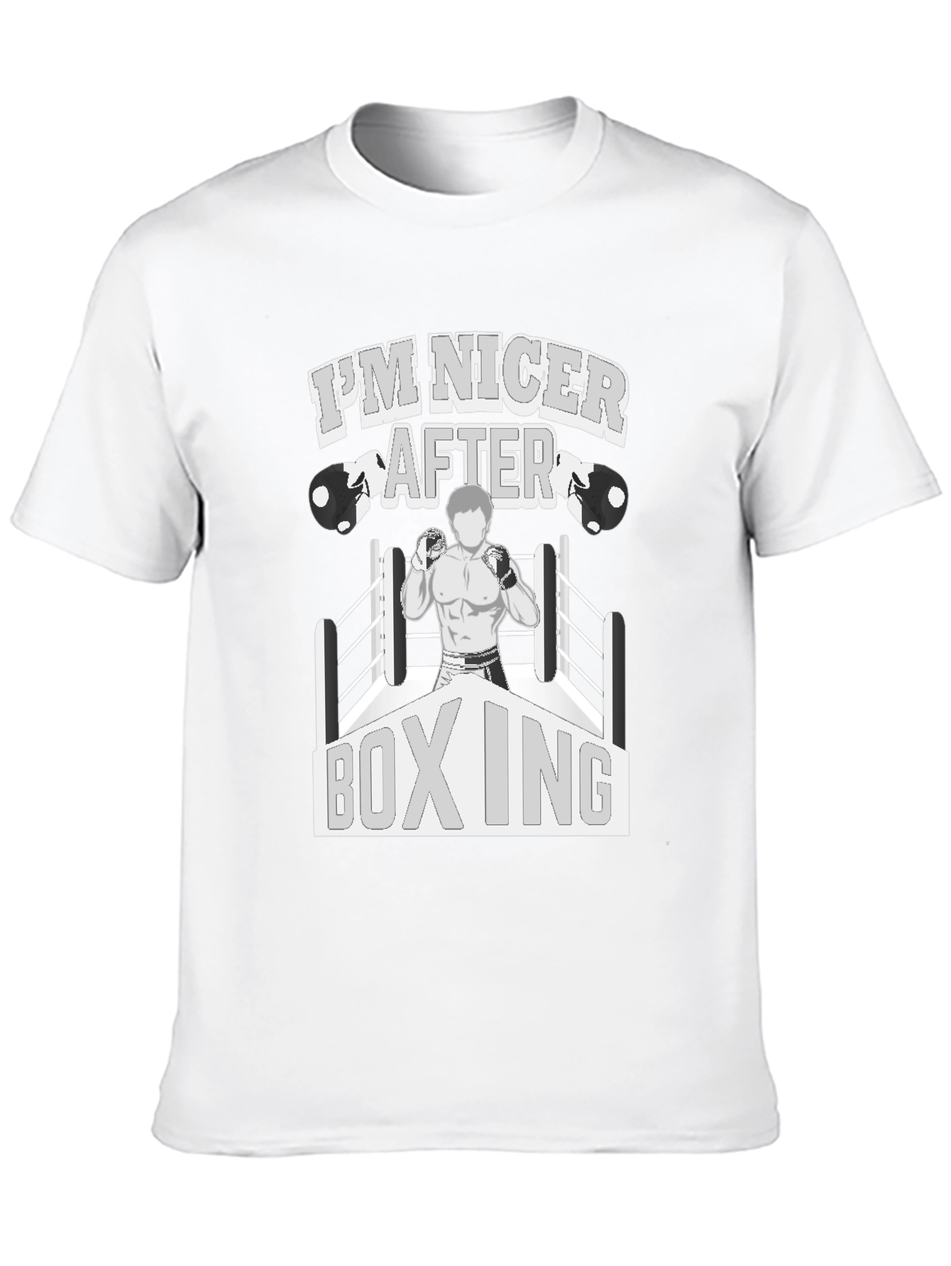 Black I'm Nicer After Boxing Graphic T-Shirt view 10