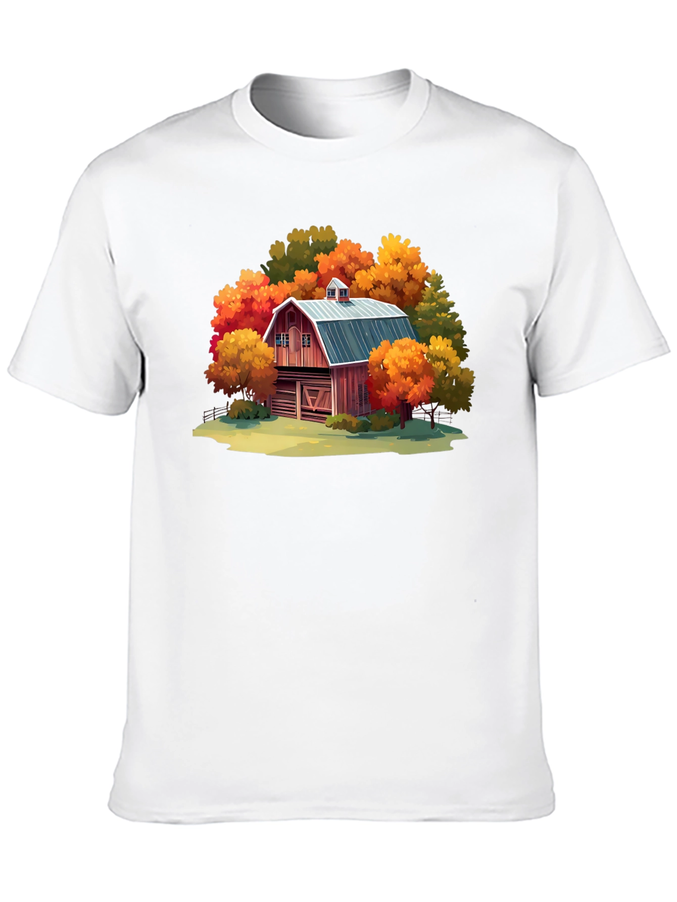 Black Autumn Barn Graphic Tee view 10