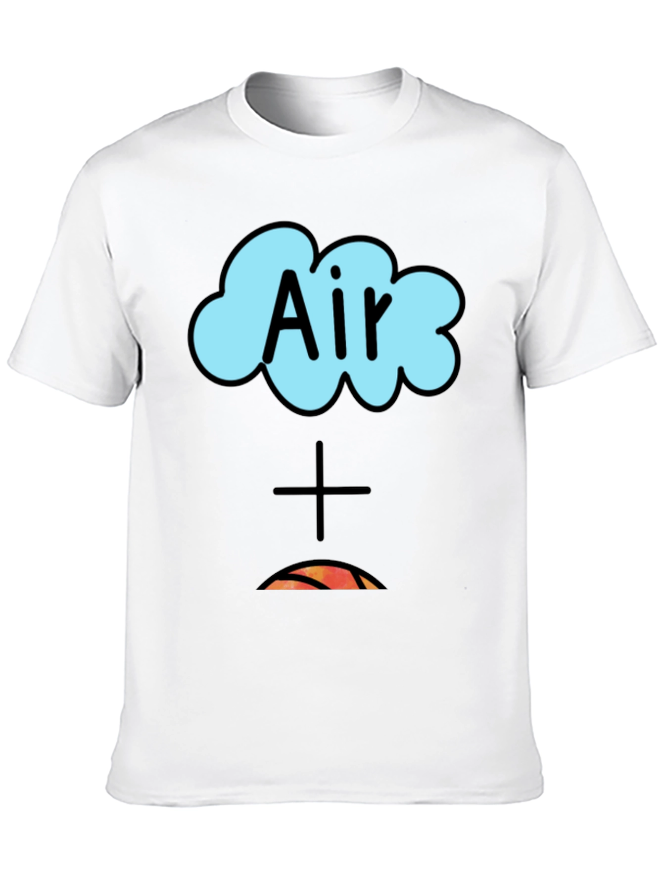 Black Air Plus Fire Graphic Tee - Black Cotton T-Shirt view 10