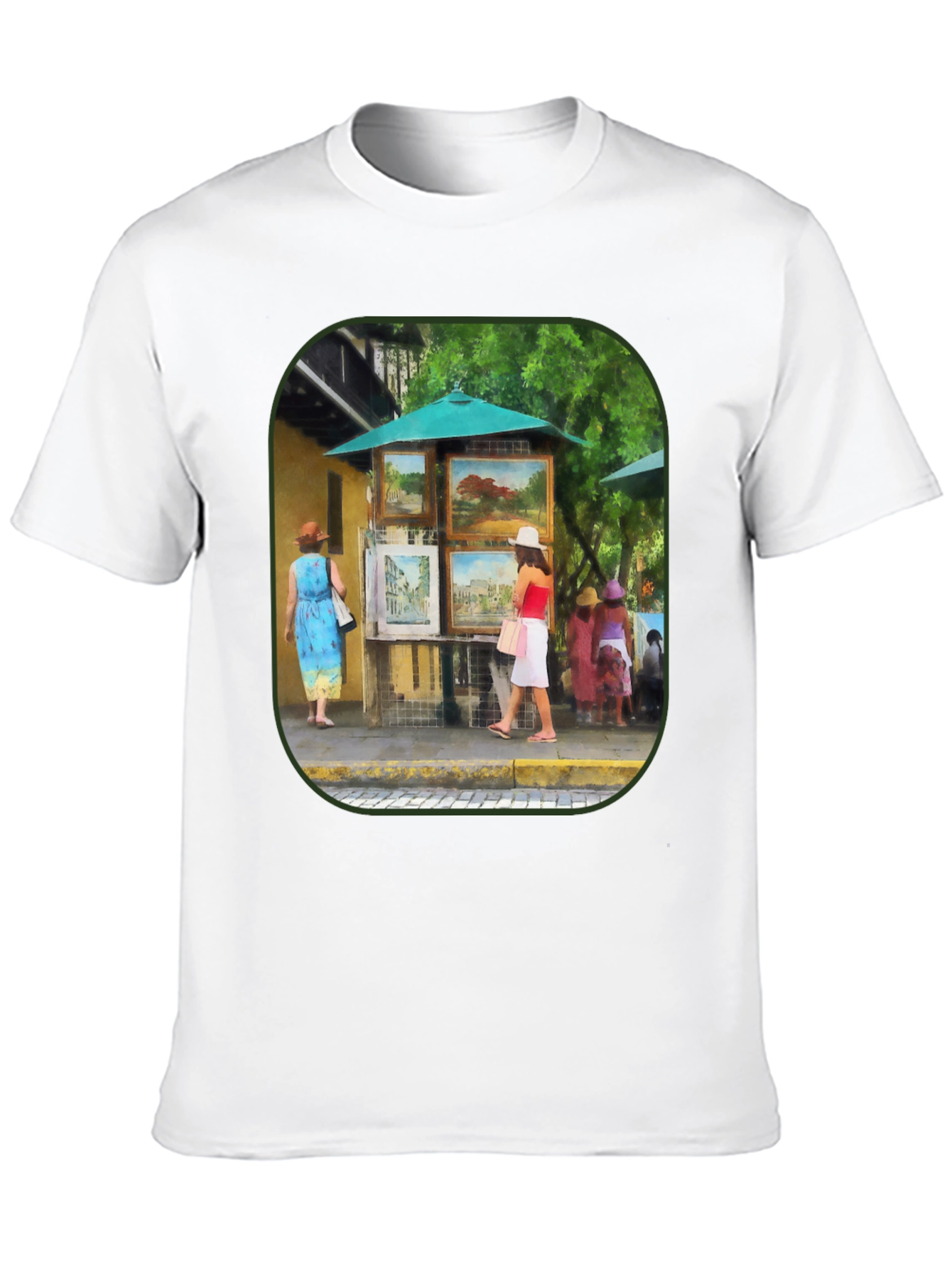 Black Art Gallery T-Shirt - Black, Unique Design view 10