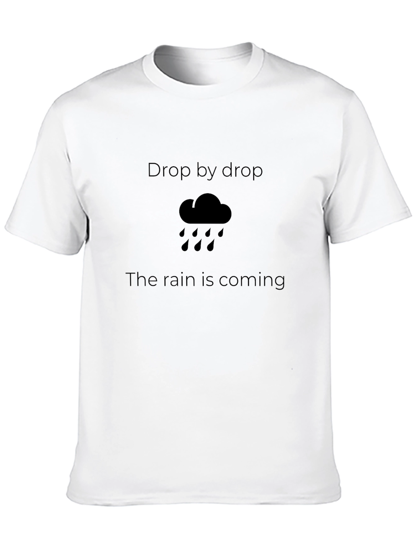 Black Rain Cloud Graphic T-Shirt - "Drop by Drop" view 10