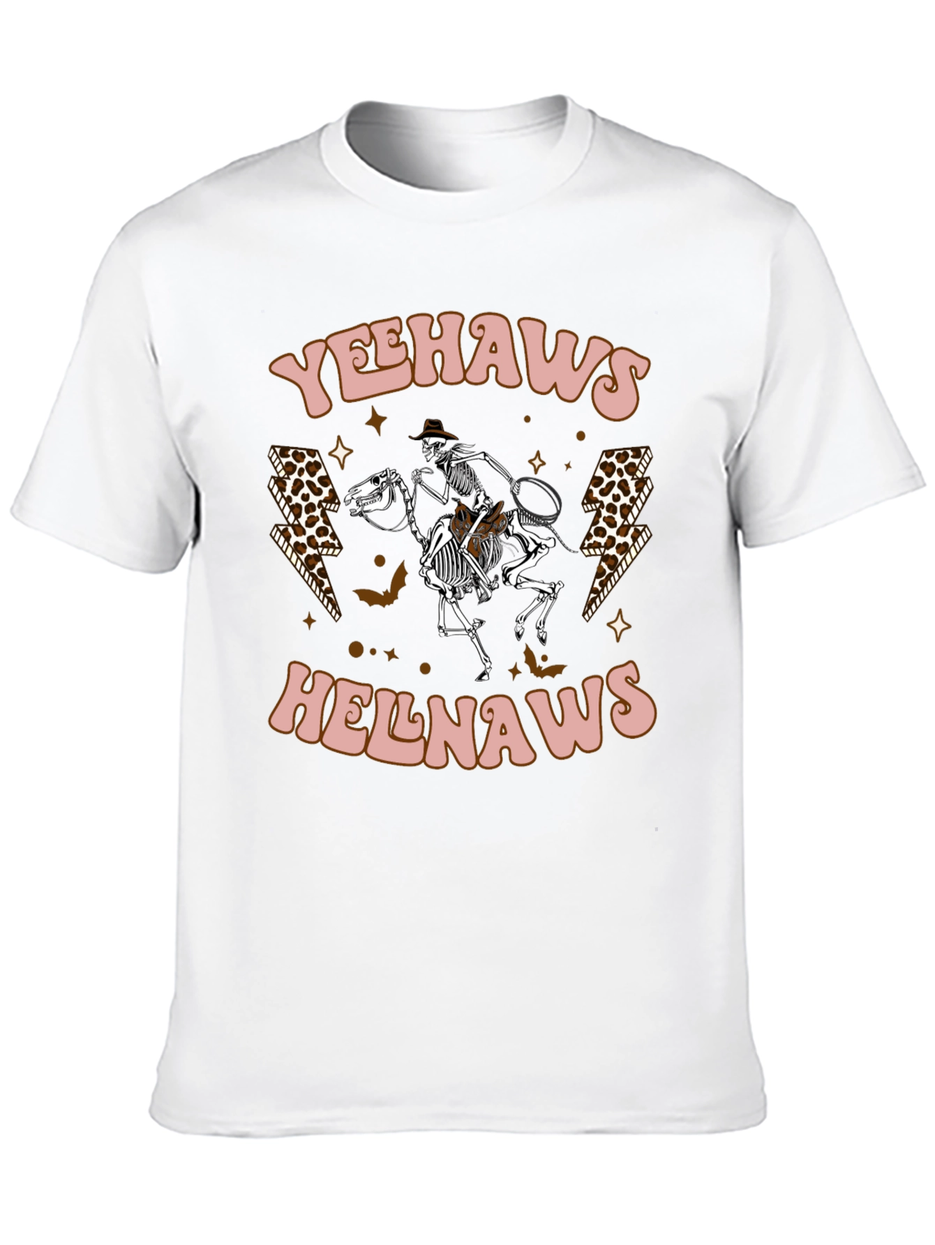 Black Yeehaws Helnaws Skeleton Cowboy Graphic Tee view 10